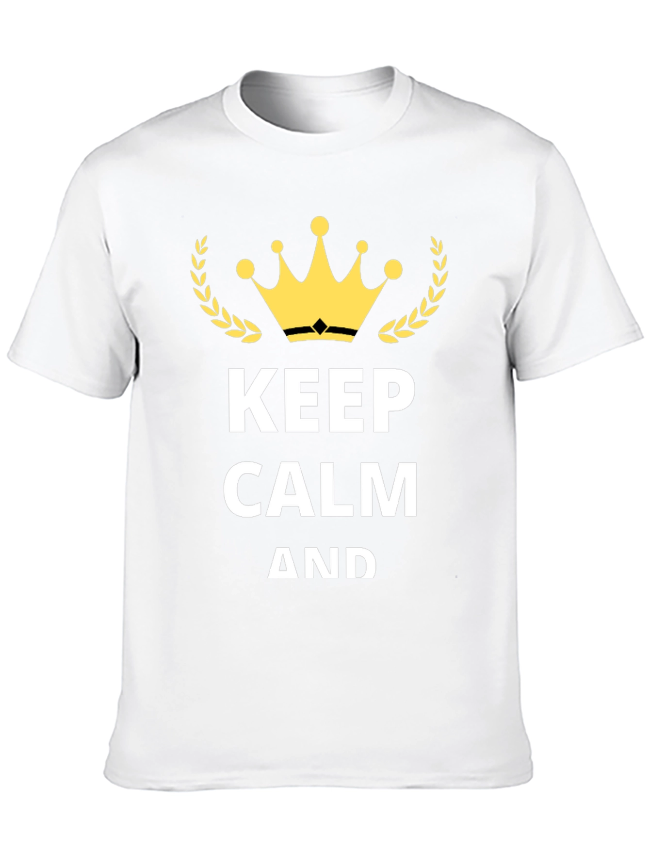 Black Keep Calm Crown Black Graphic Tee view 10