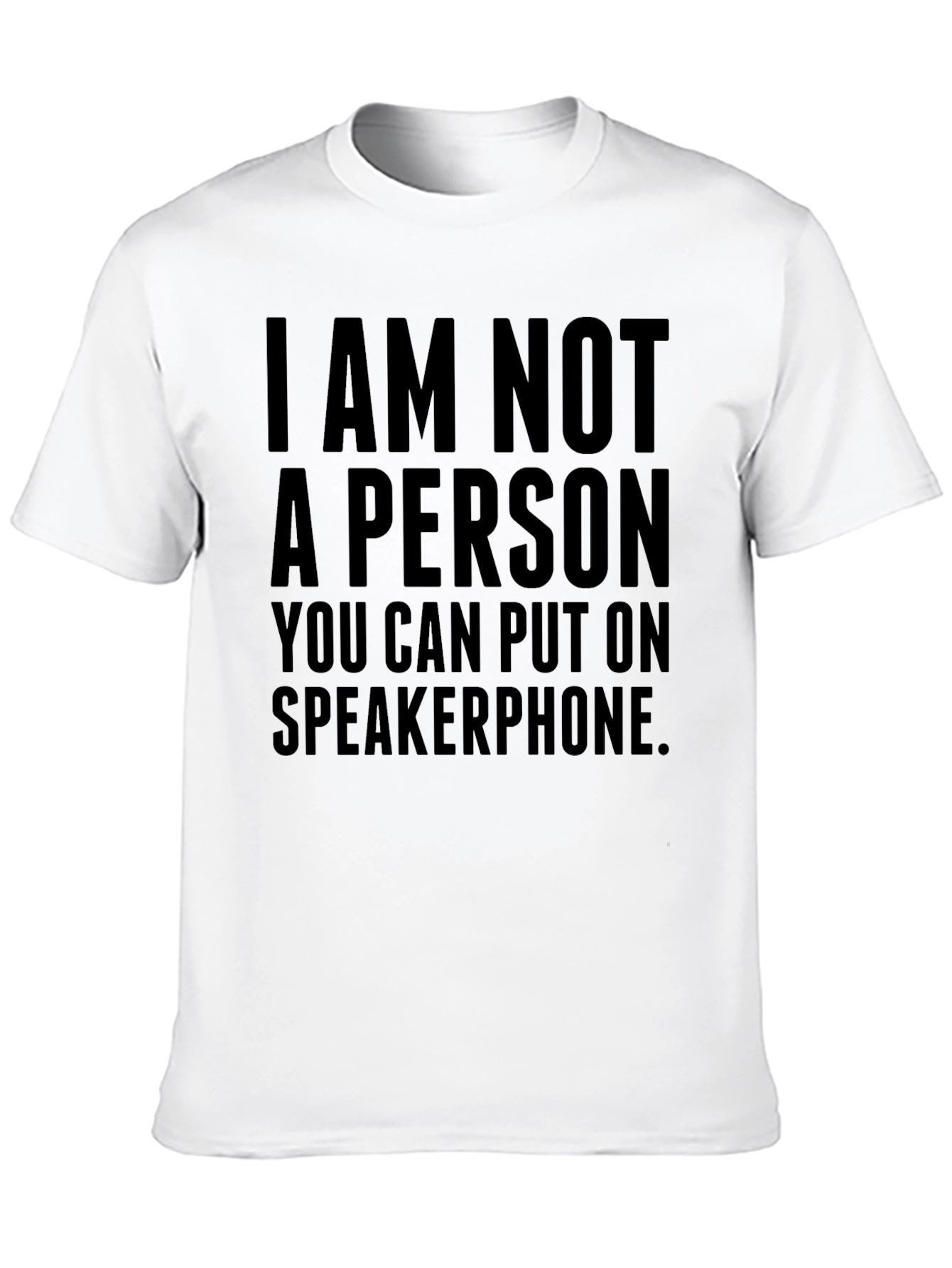 Black Speakerphone Humor Tee view 10