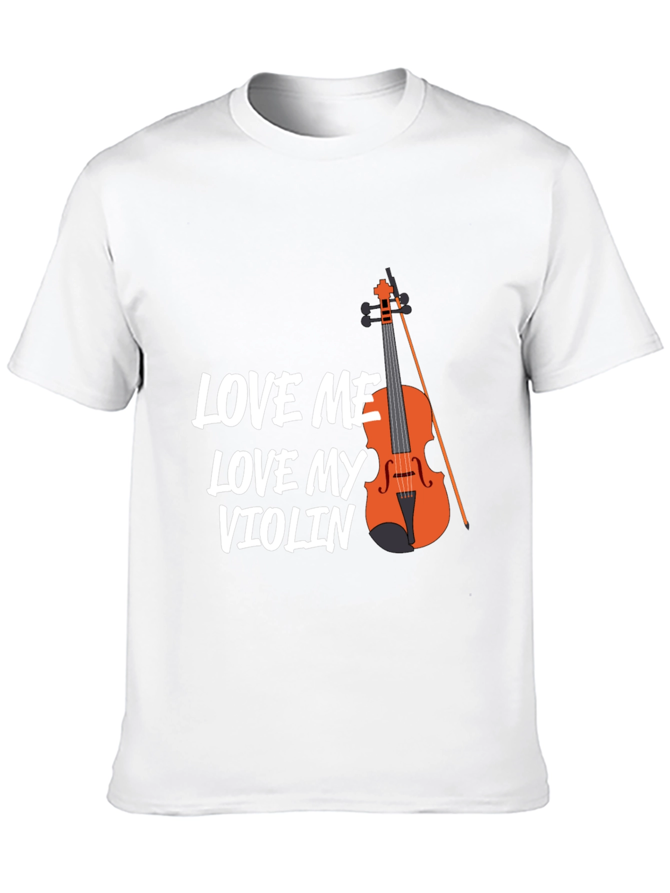 Black Love Me Love My Violin T-Shirt - Musician Tee view 10