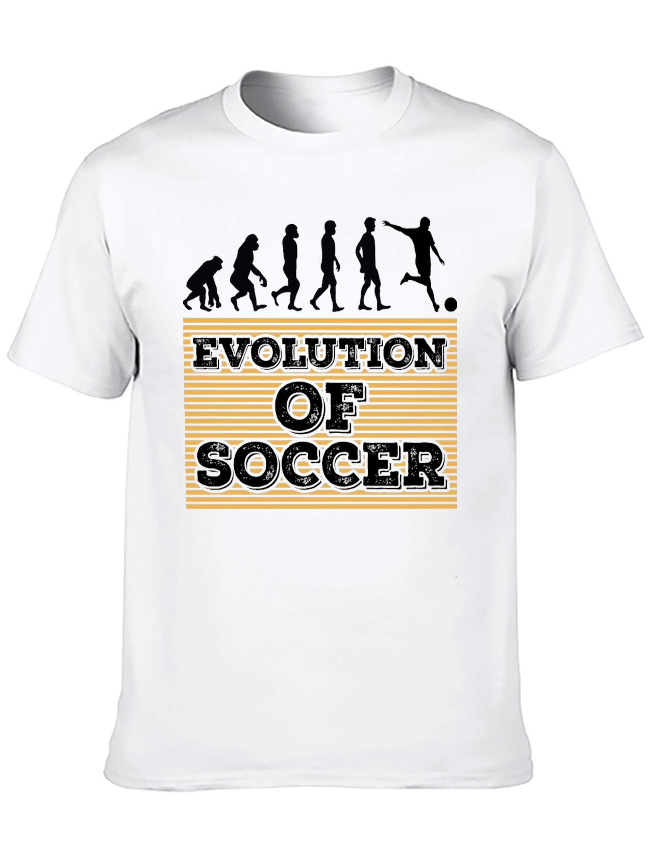 Black Evolution of Soccer Graphic T-Shirt view 10
