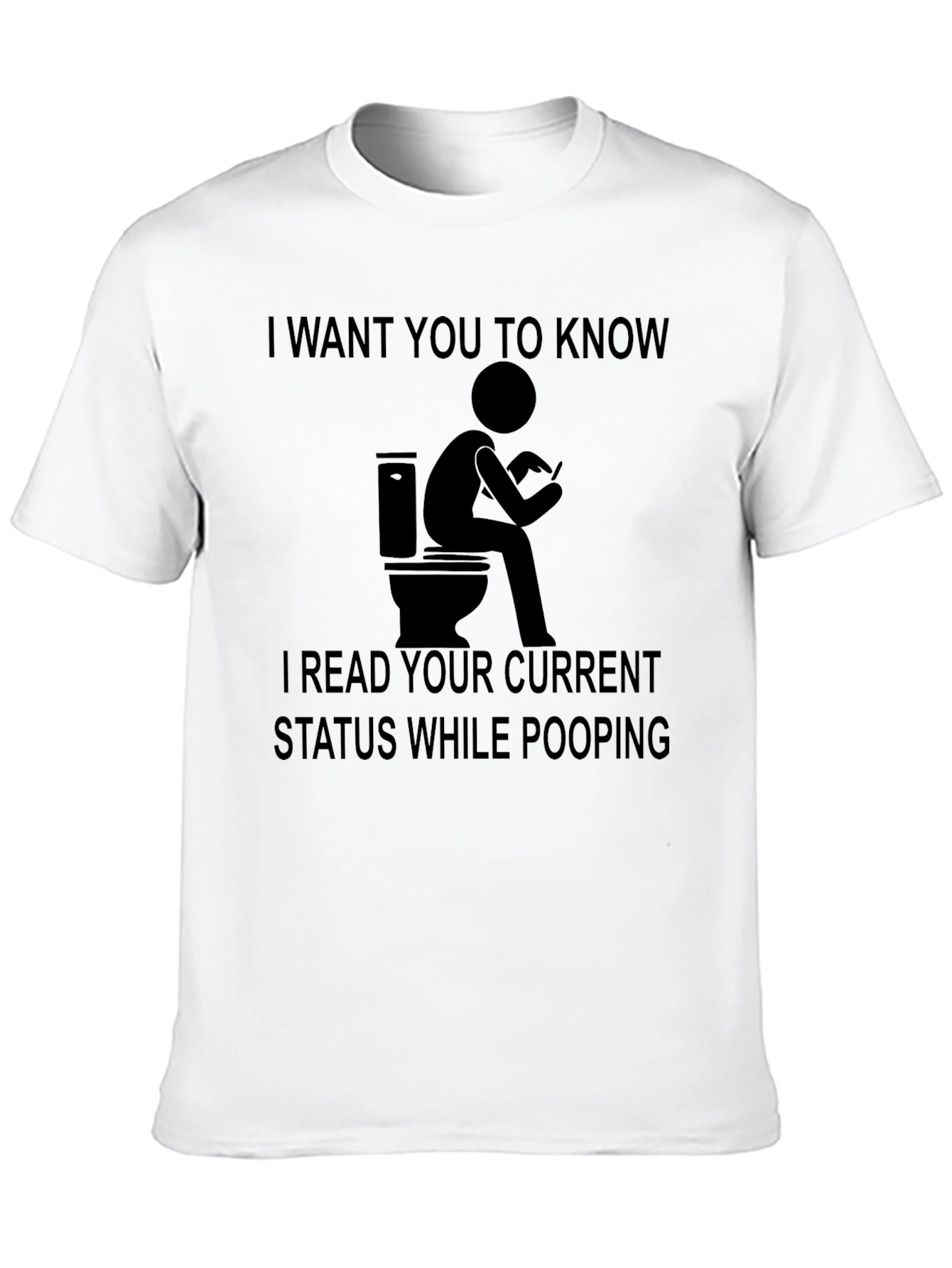 Black Funny Toilet Humor T-Shirt - Read Your Status view 10
