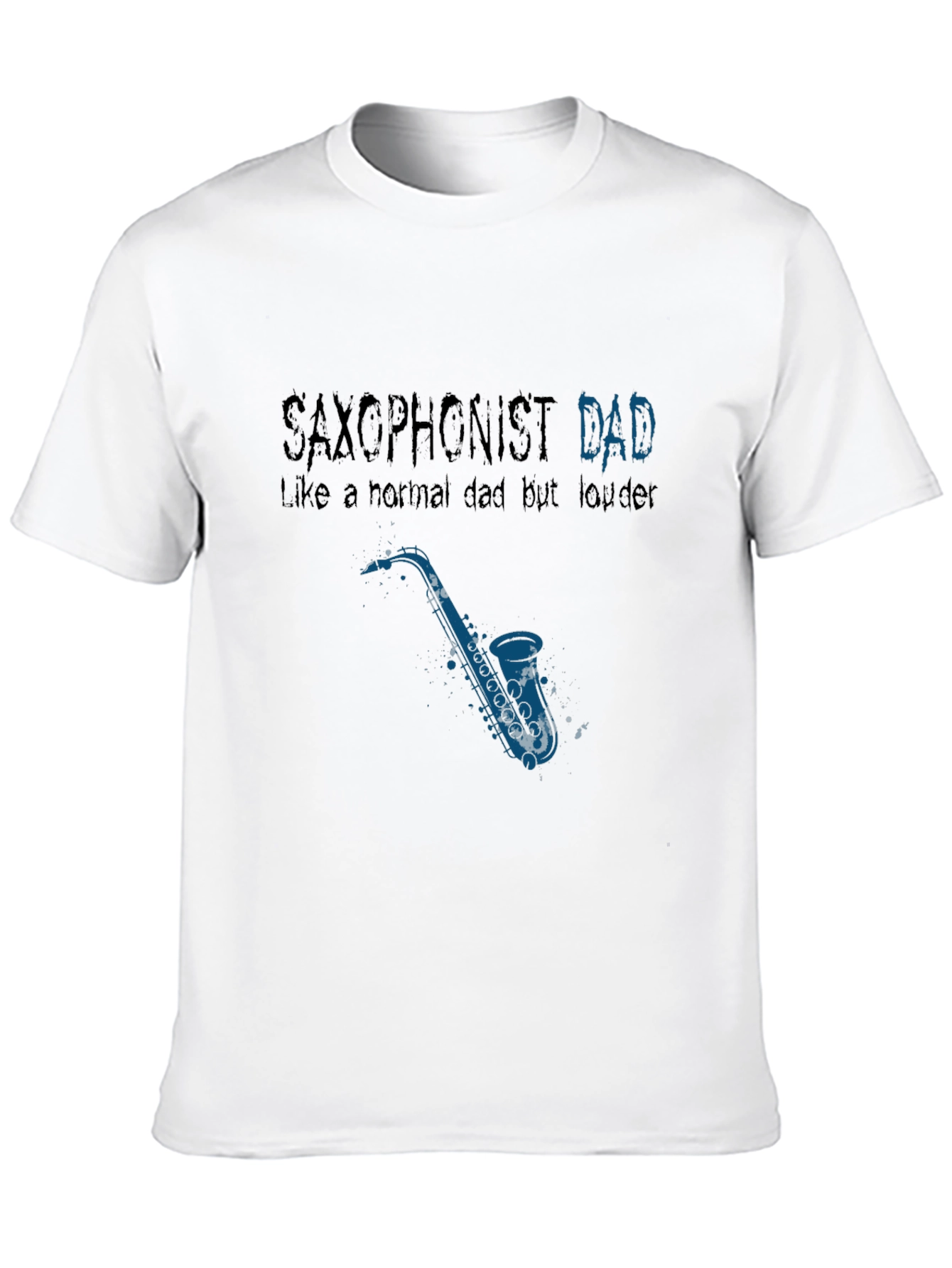 Black Saxophonist Dad T-Shirt - Musician Father's Day Gift view 10