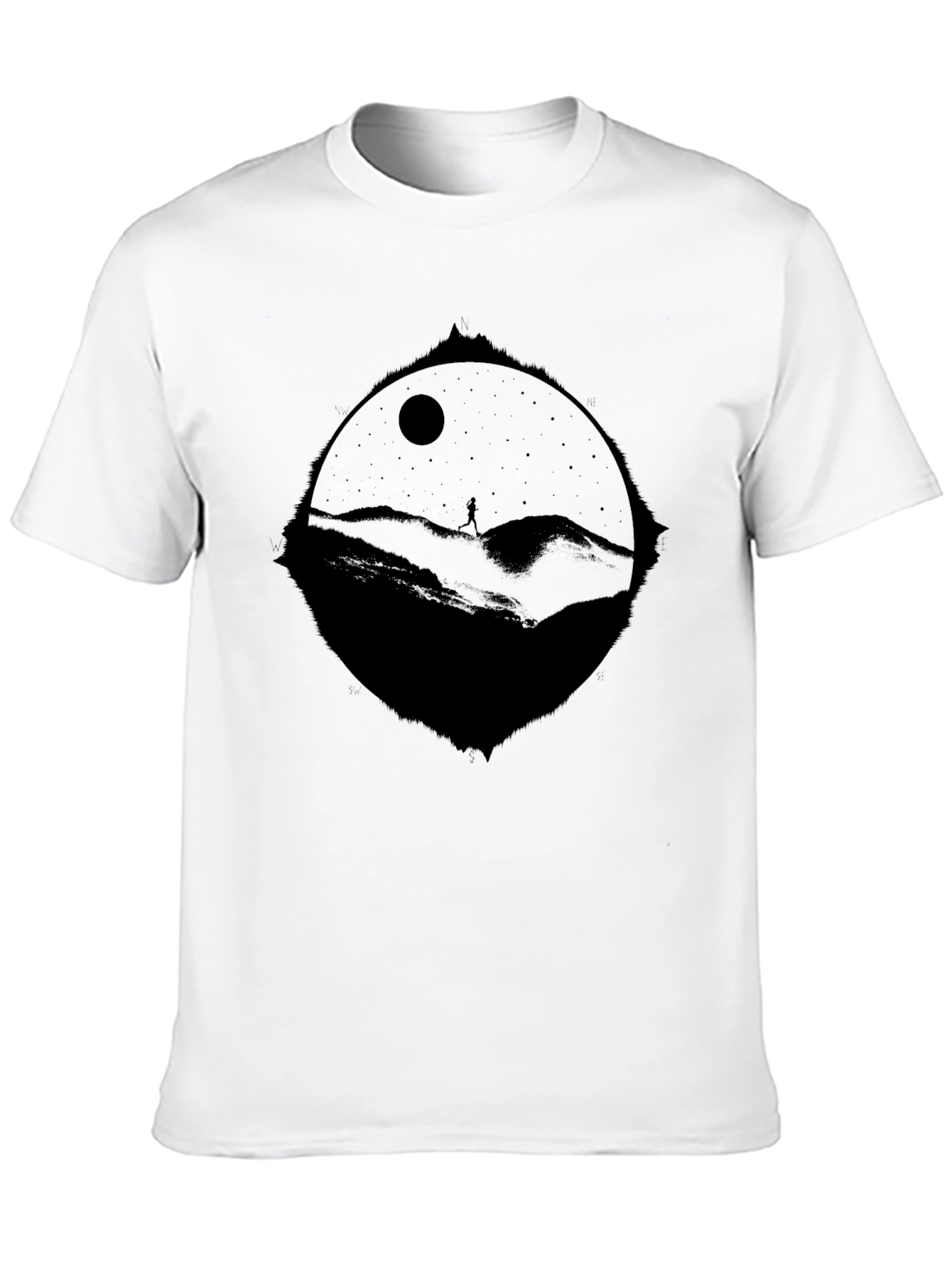 Black Nightscape Graphic T-Shirt - Black view 10