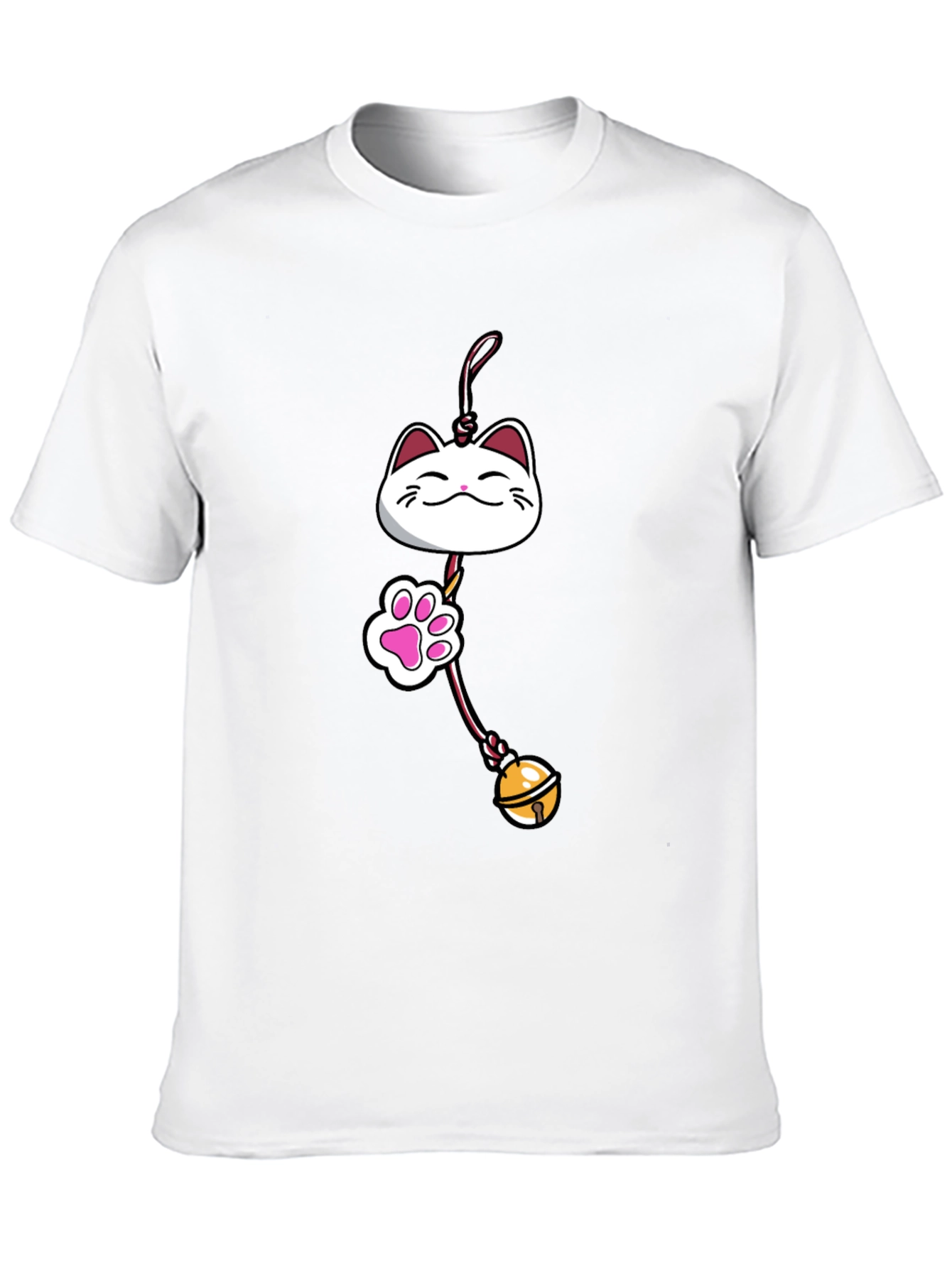 Black Lucky Cat Charm Graphic Tee - Black view 10