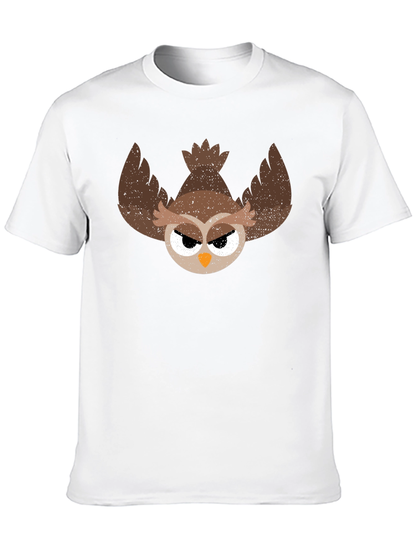 Black Grumpy Owl Graphic Tee - Men's Black T-Shirt view 10