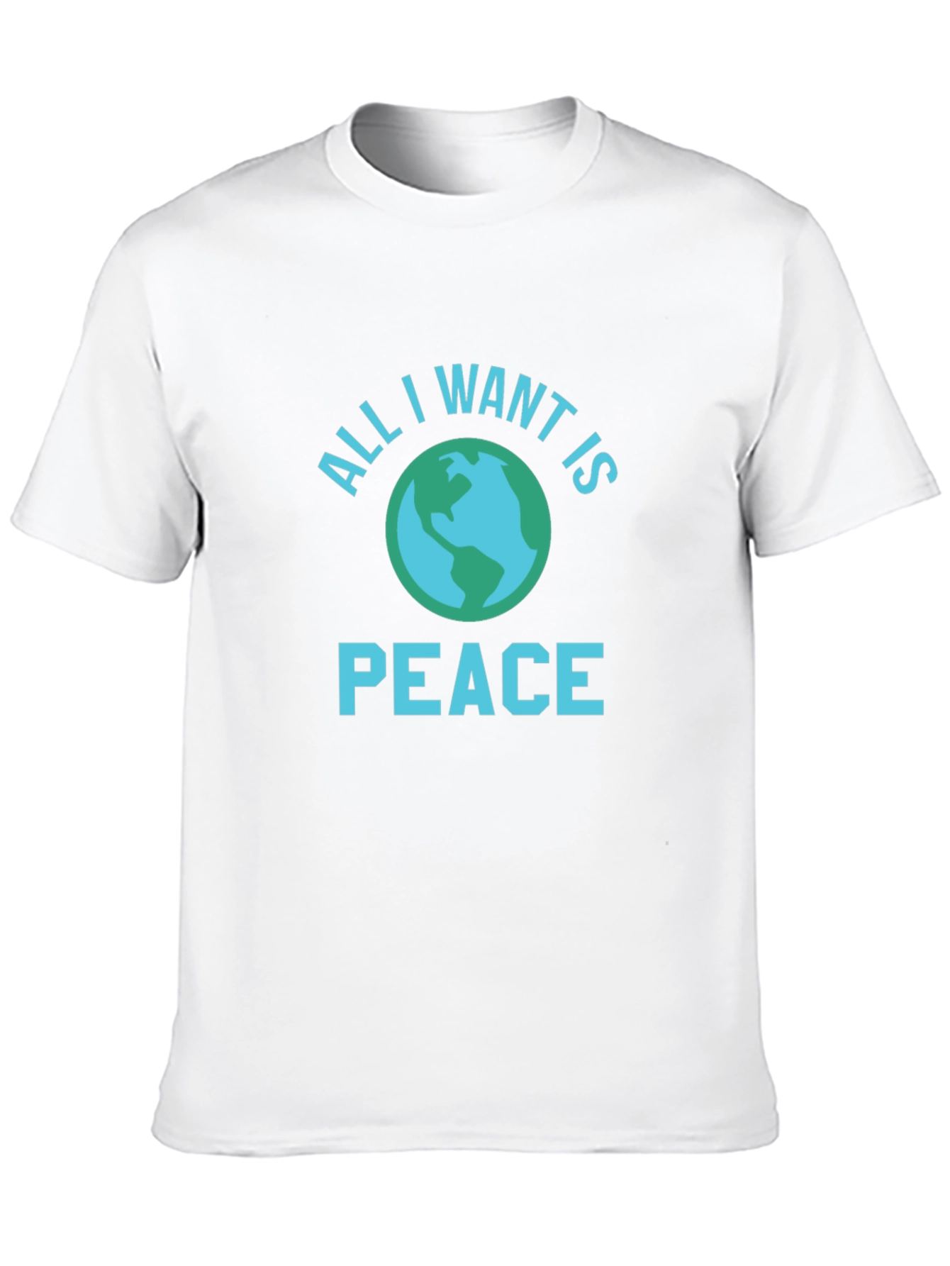 Black All I Want is Peace T-Shirt view 10