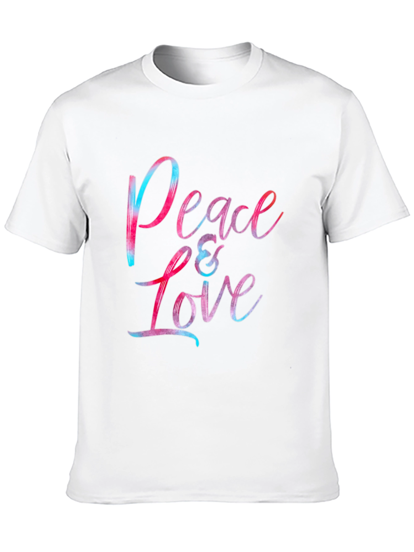 Black Peace & Love Graphic Tee - Soft Cotton Blend Comfort view 10