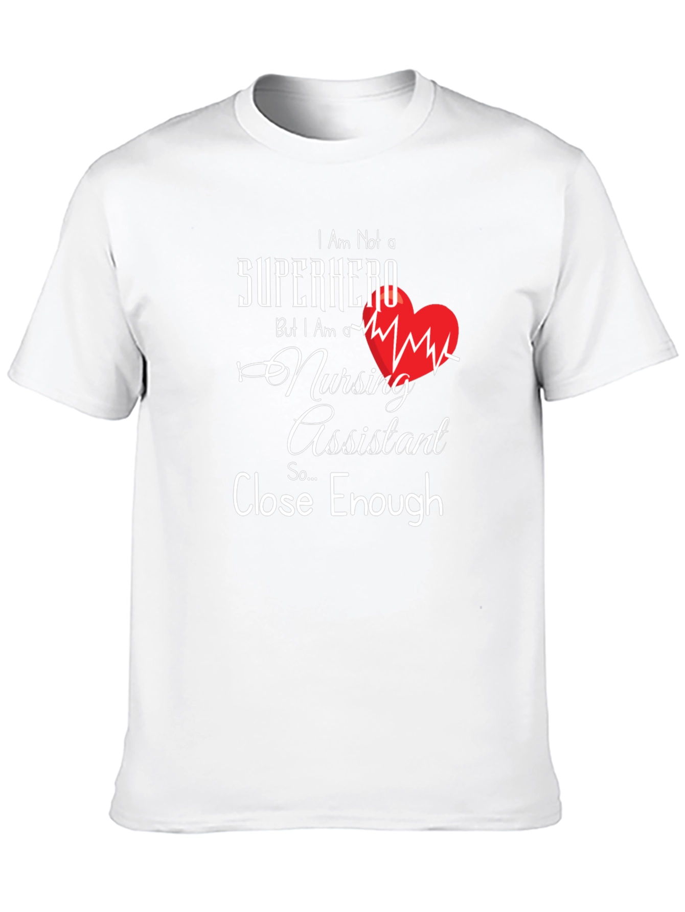 Black Nursing Assistant Superhero Graphic T-Shirt view 10