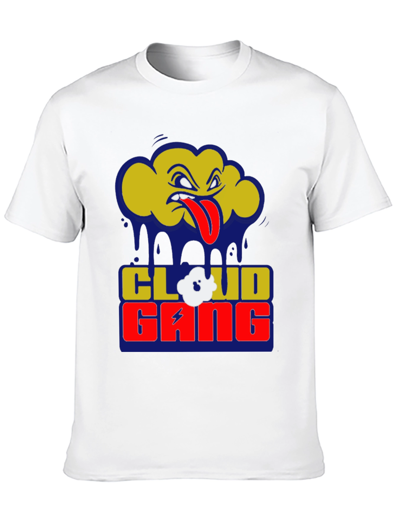 Black Cloud Gang Graphic T-Shirt - Black Crew Neck Tee view 10