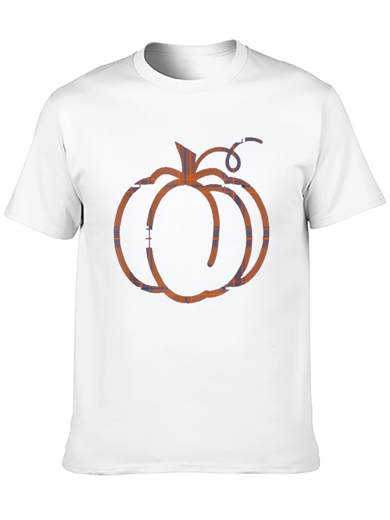 Black Pumpkin Plaid T-Shirt - Fall Season Apparel view 10