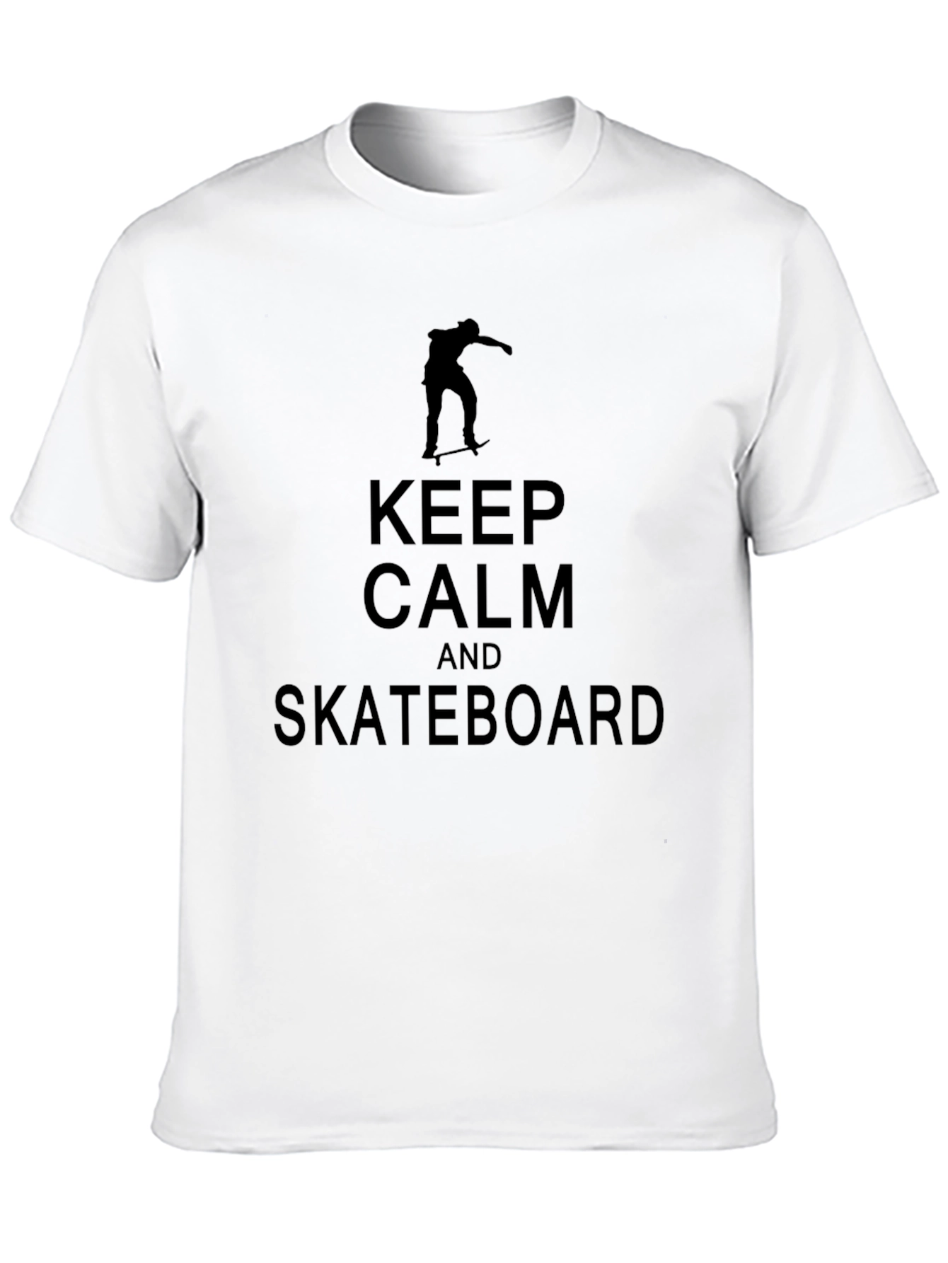 Black Keep Calm & Skateboard Graphic Tee - Black view 10