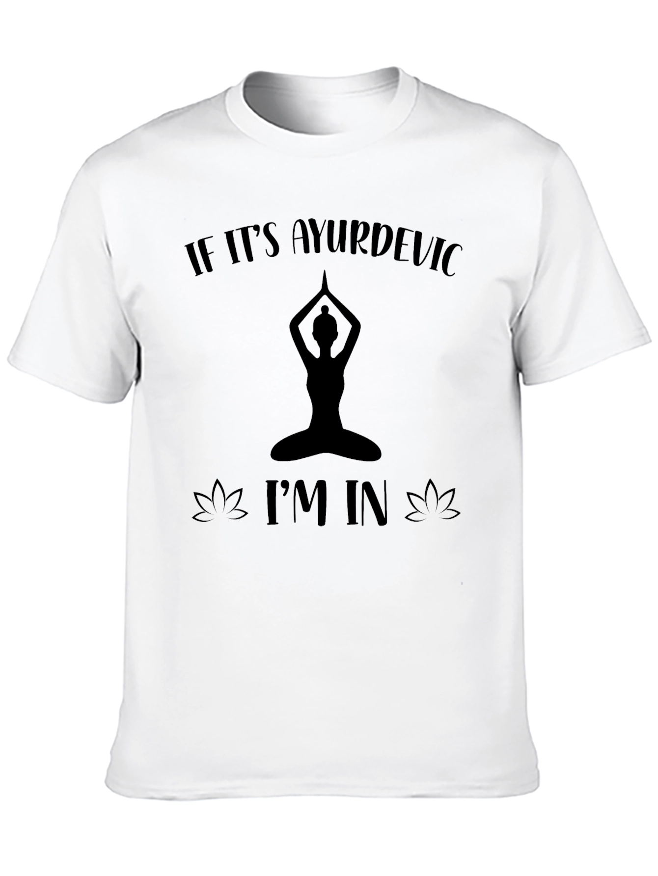 Black Ayurvedic Yoga T-Shirt - Meditate in Style view 10
