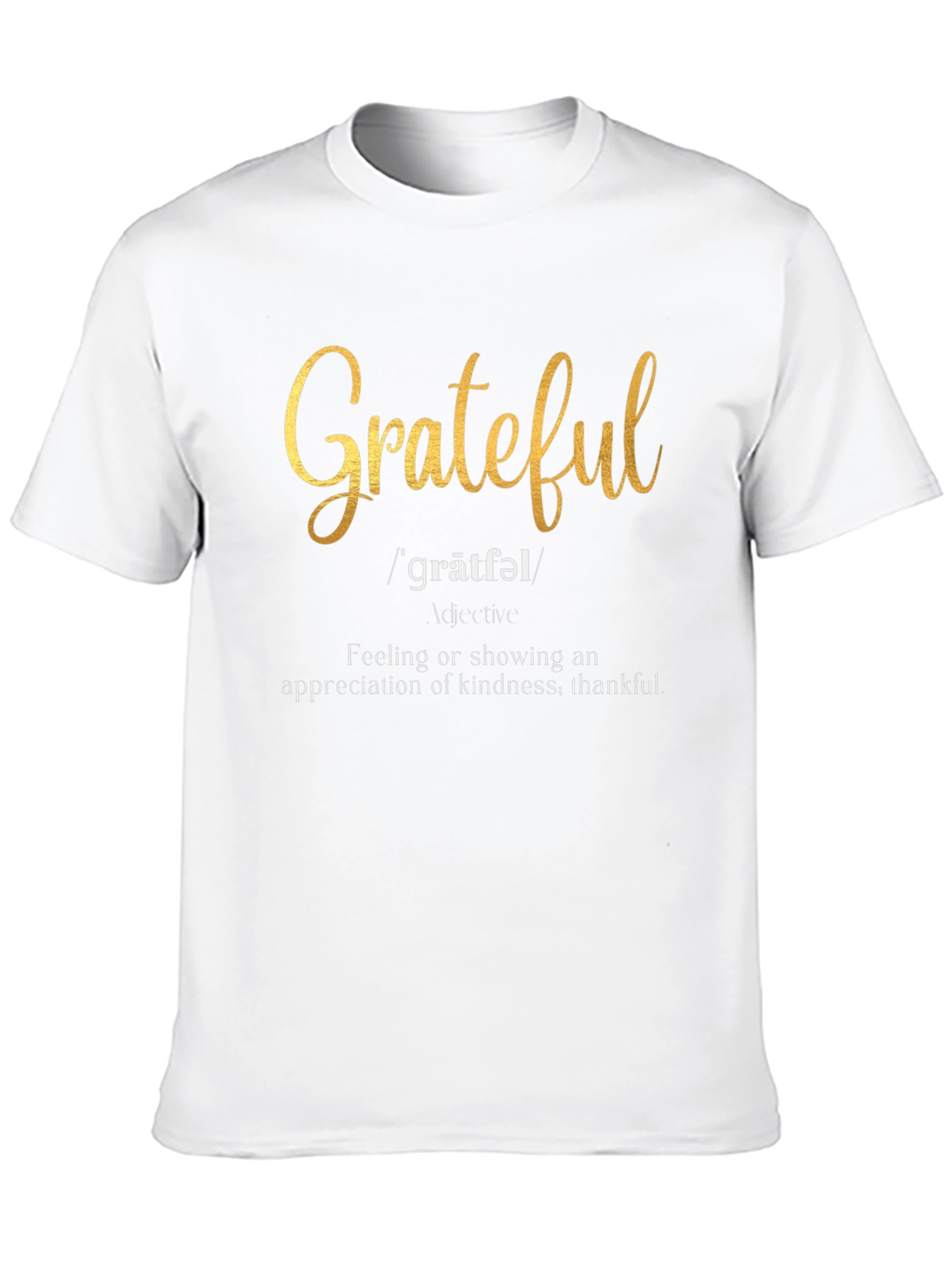 Black Grateful Definition T-Shirt - Black view 10