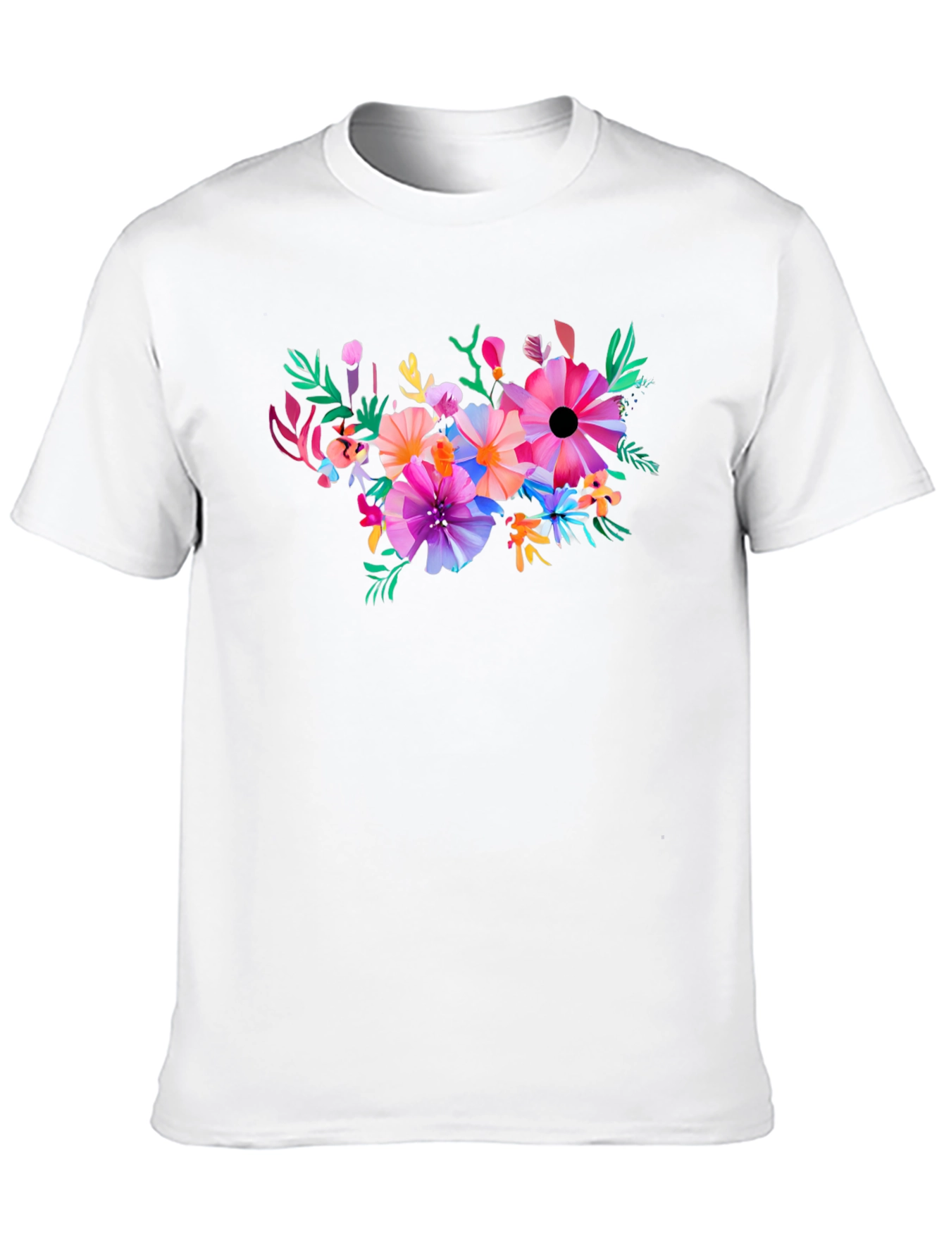 Black Floral Graphic Black T-Shirt view 10