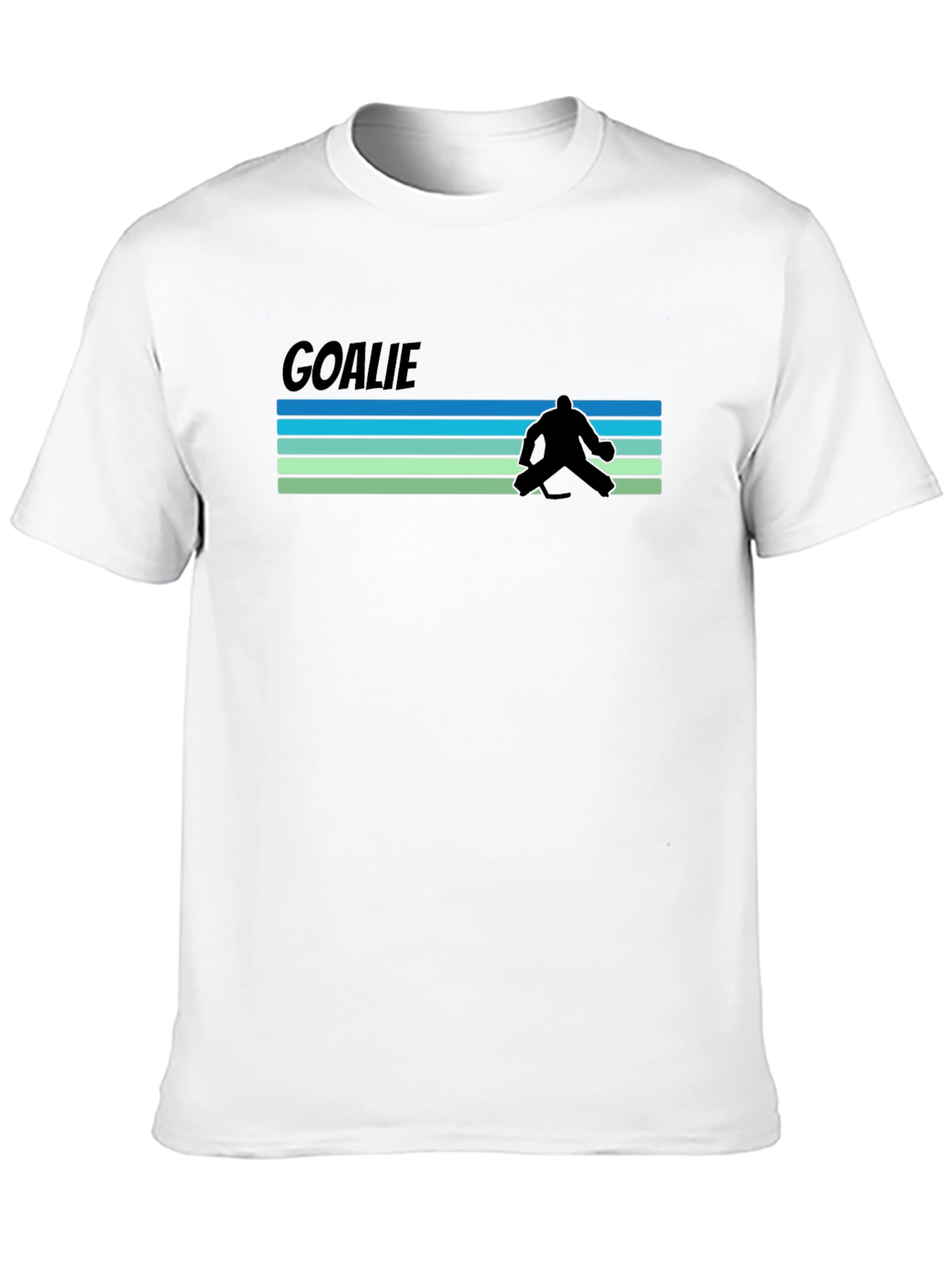 Black Goalie Retro T-Shirt - Hockey Fan Tee view 10