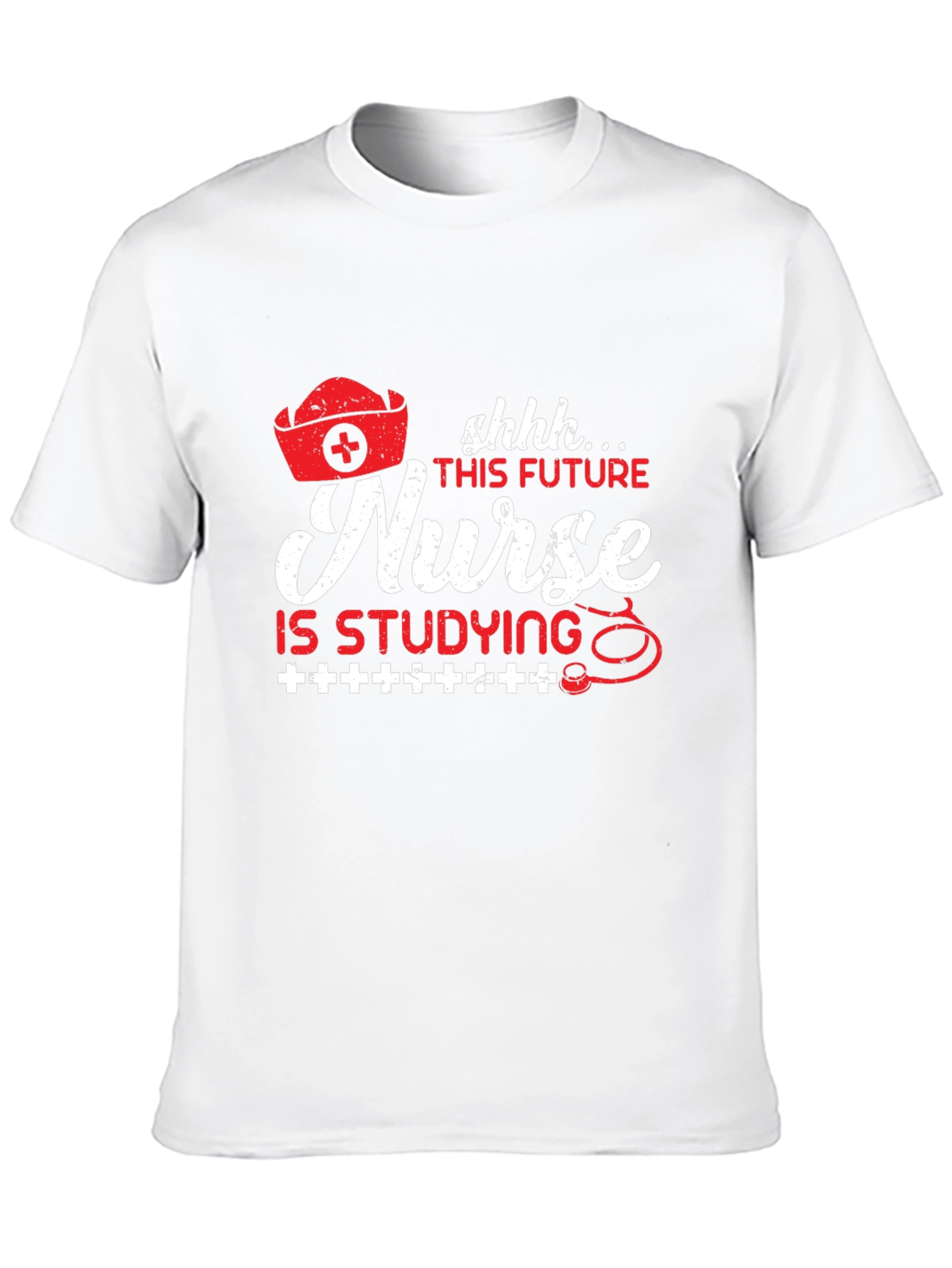 Black Future Nurse Studying Black T-Shirt view 10