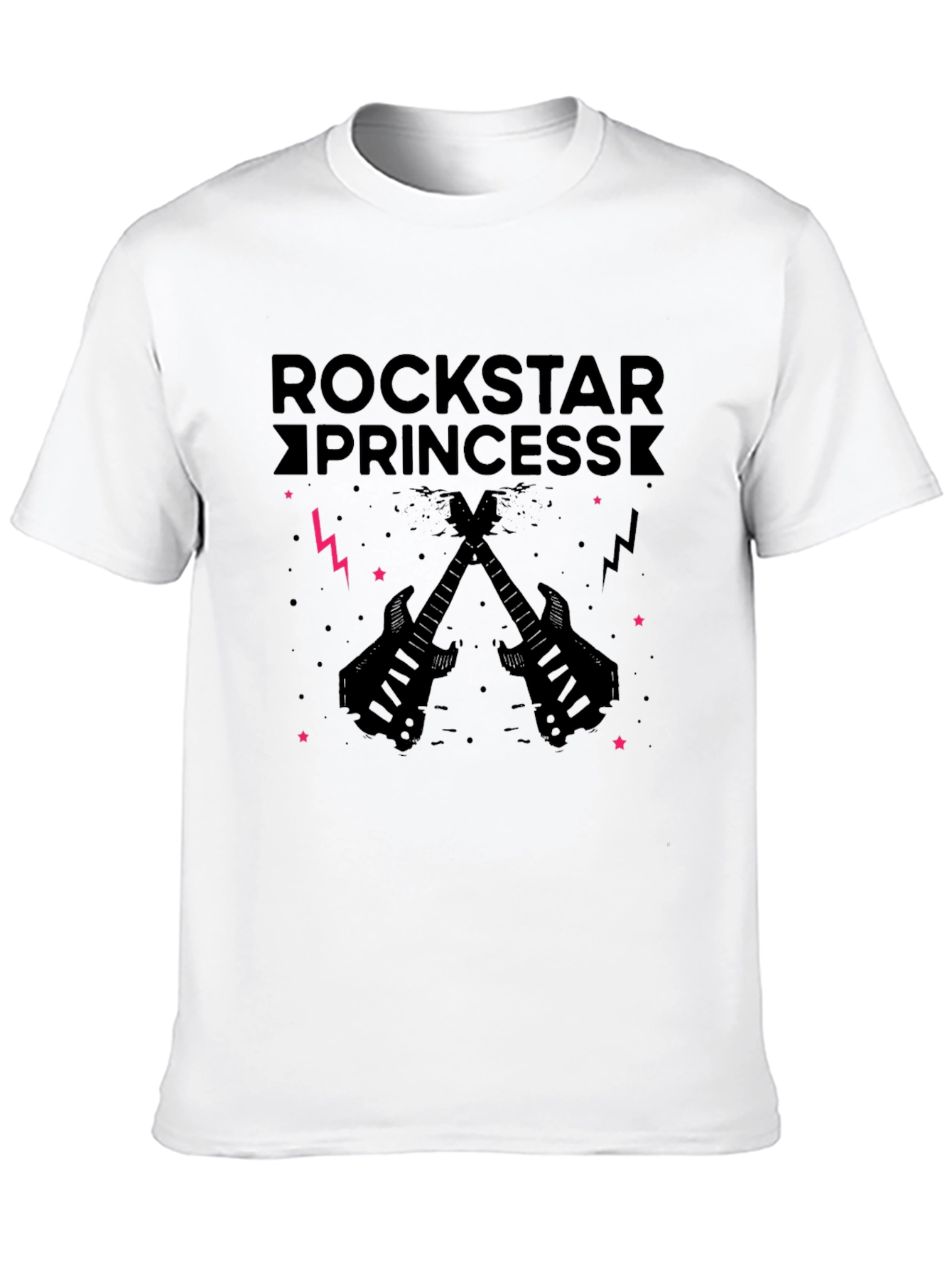 Black Rockstar Princess T-Shirt - Black Graphic Tee view 10