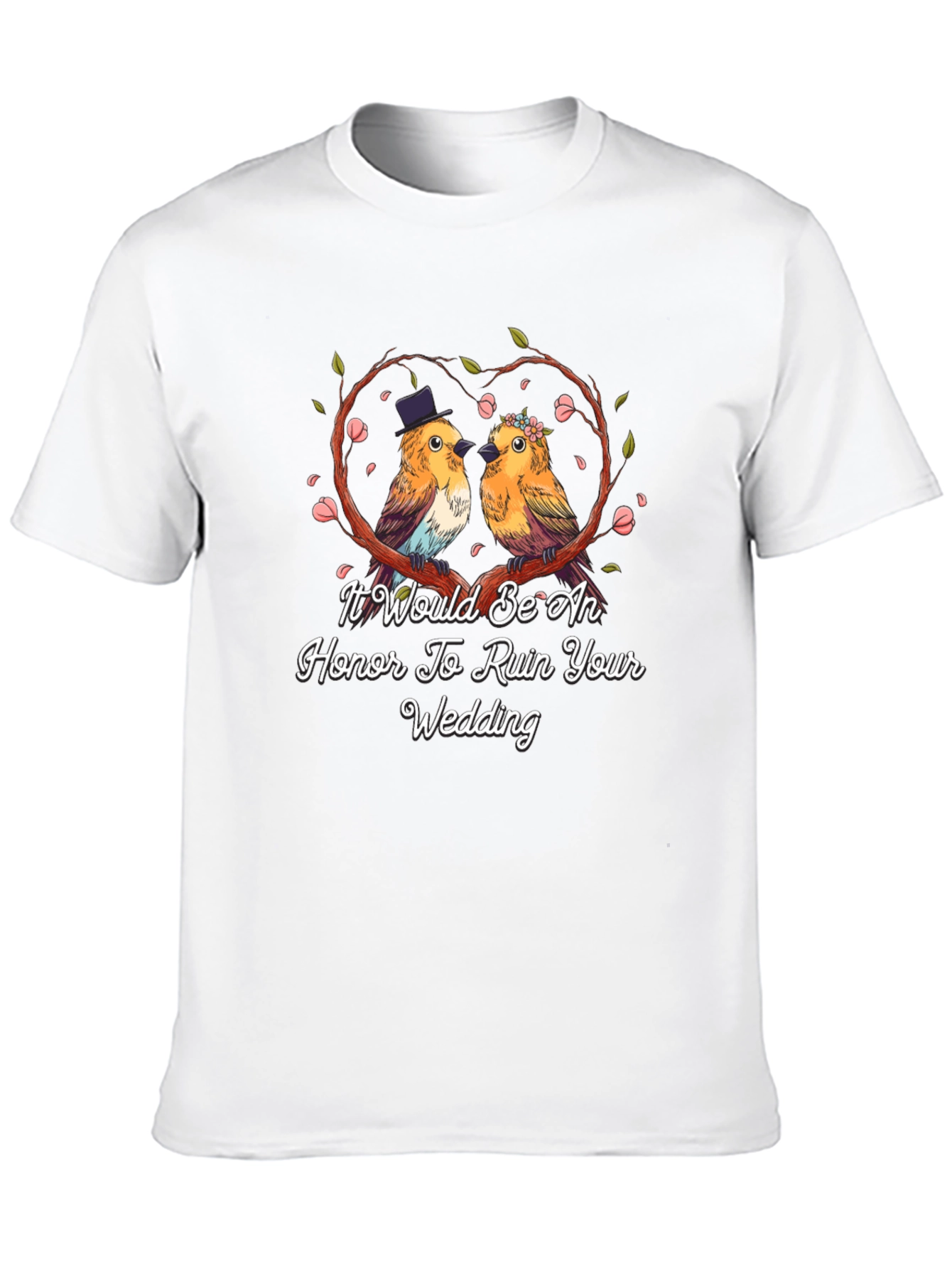 Black Ruin Your Wedding Bird Graphic T-Shirt view 10