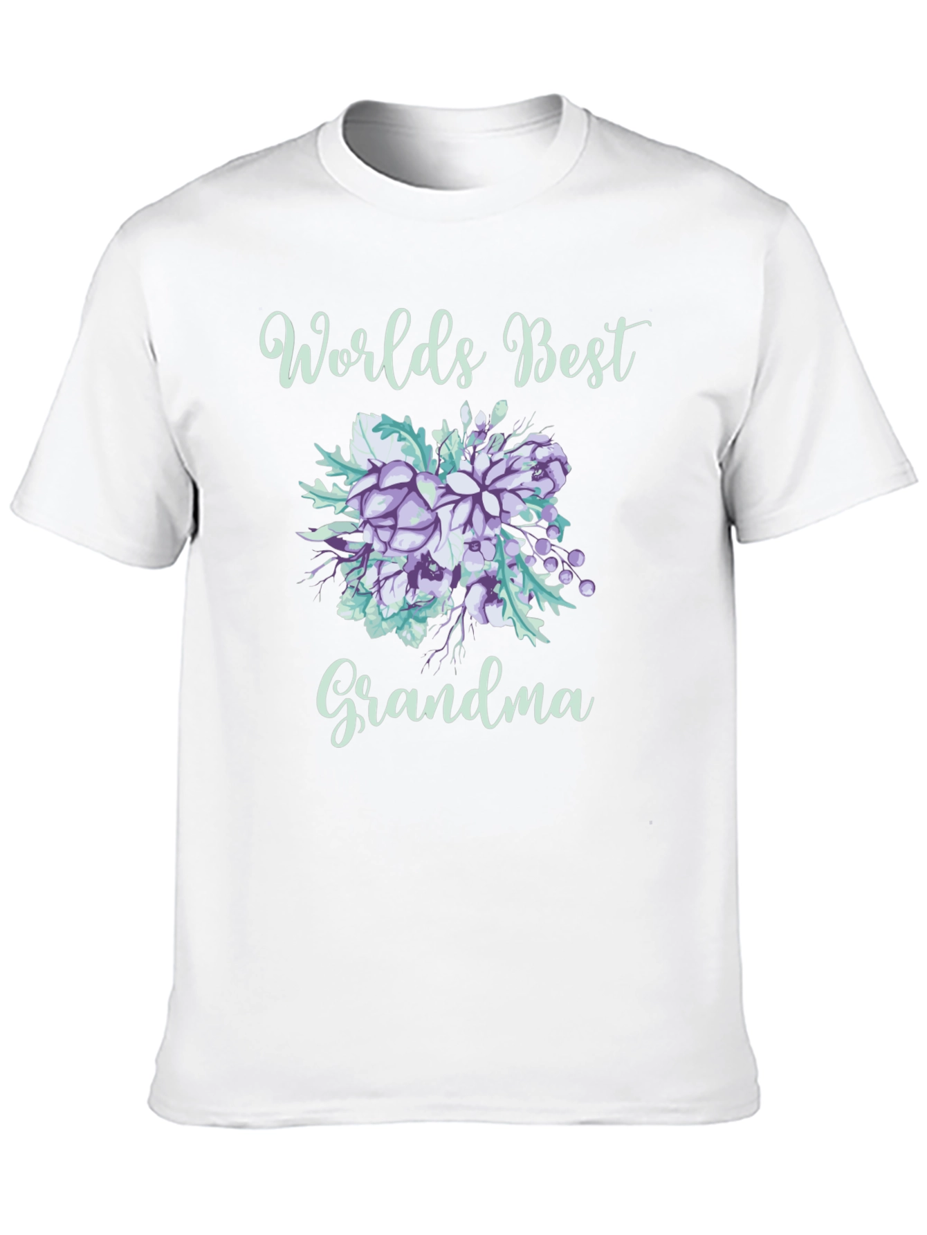 Black World's Best Grandma Floral T-Shirt view 10