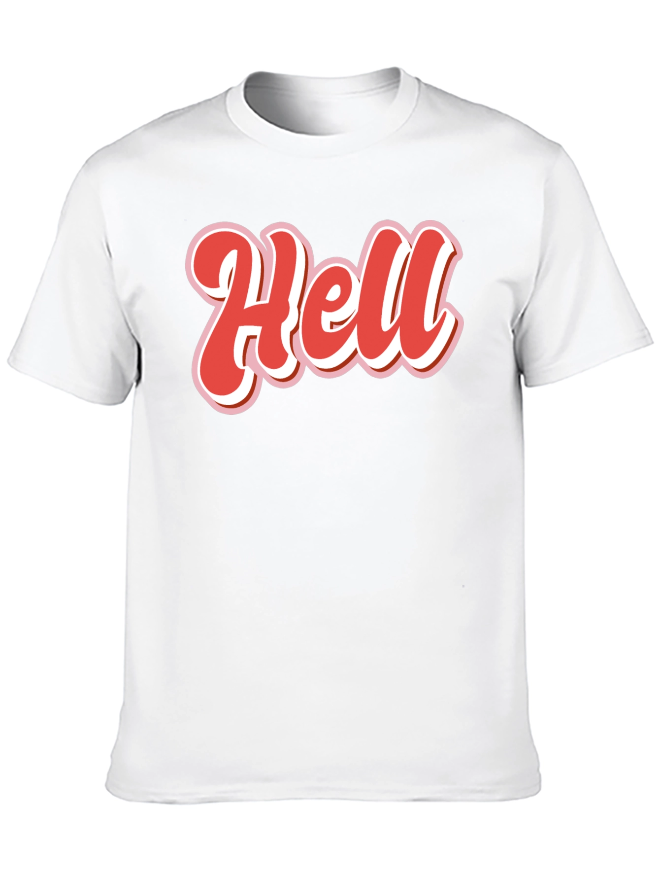 Black Retro "Hell" Graphic Tee - Black Cotton Blend Shirt view 10