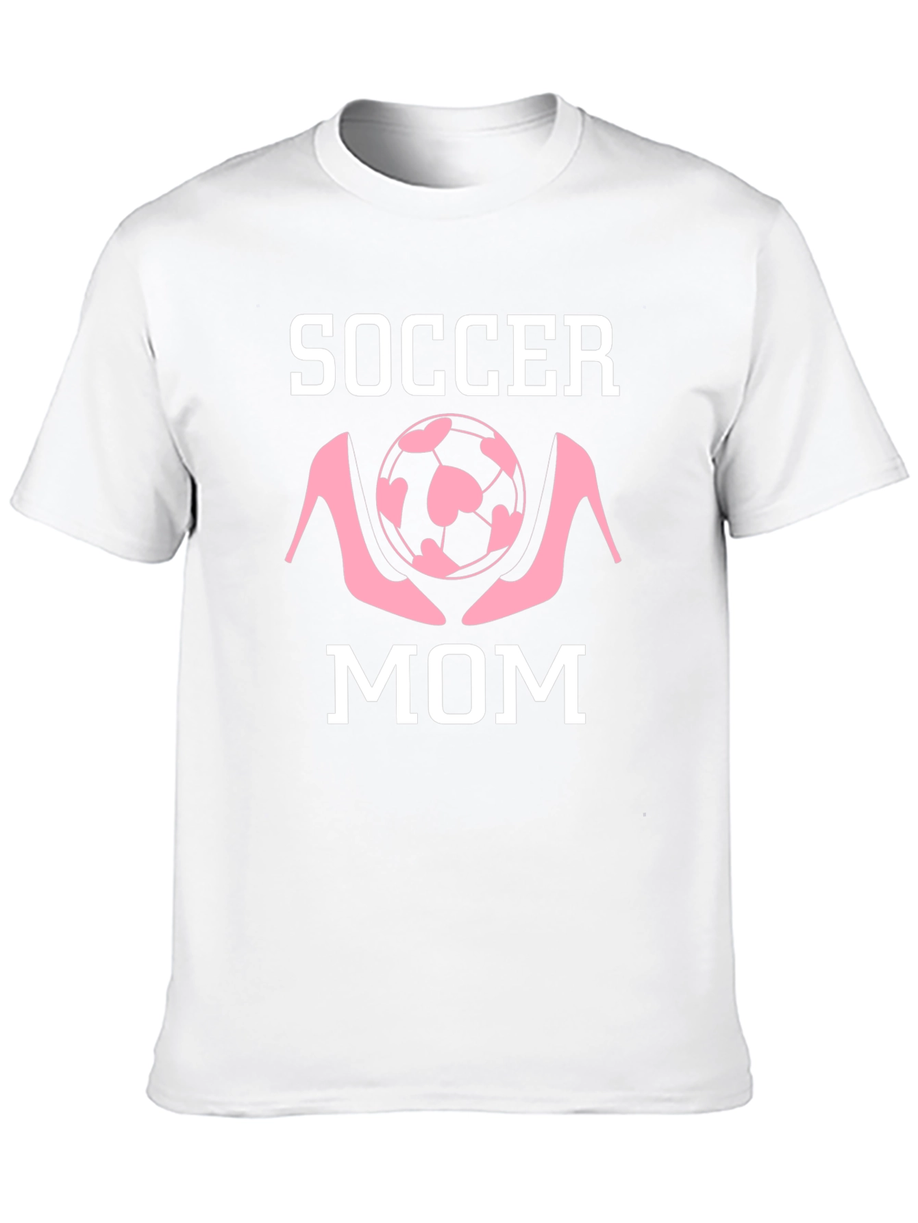 Black Soccer Mom T-Shirt: Heels & Hearts view 10