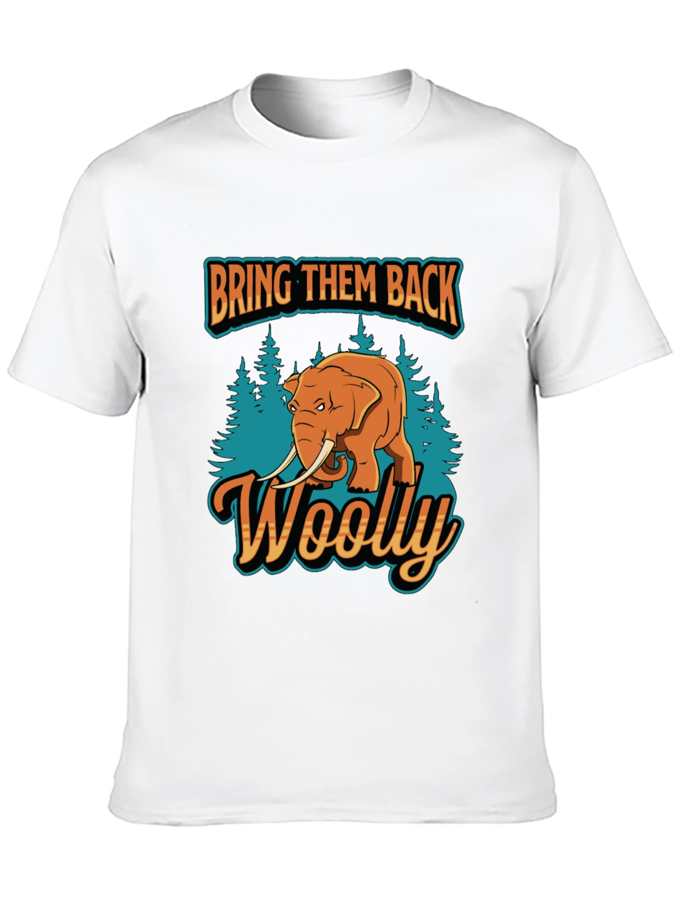 Black Bring Them Back Woolly Mammoth T-Shirt view 10