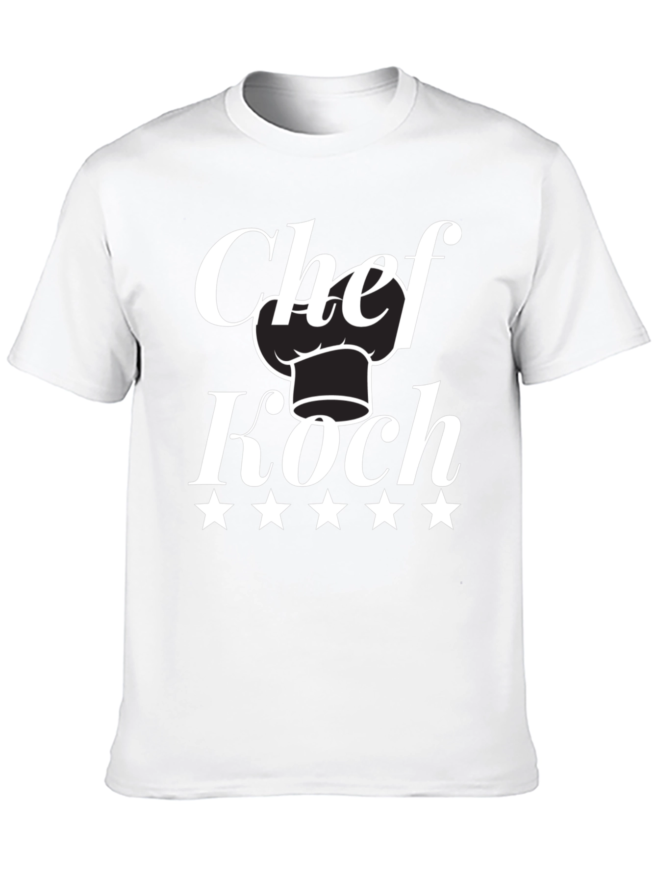 Black Chef Koch T-Shirt - Five Star Design view 10