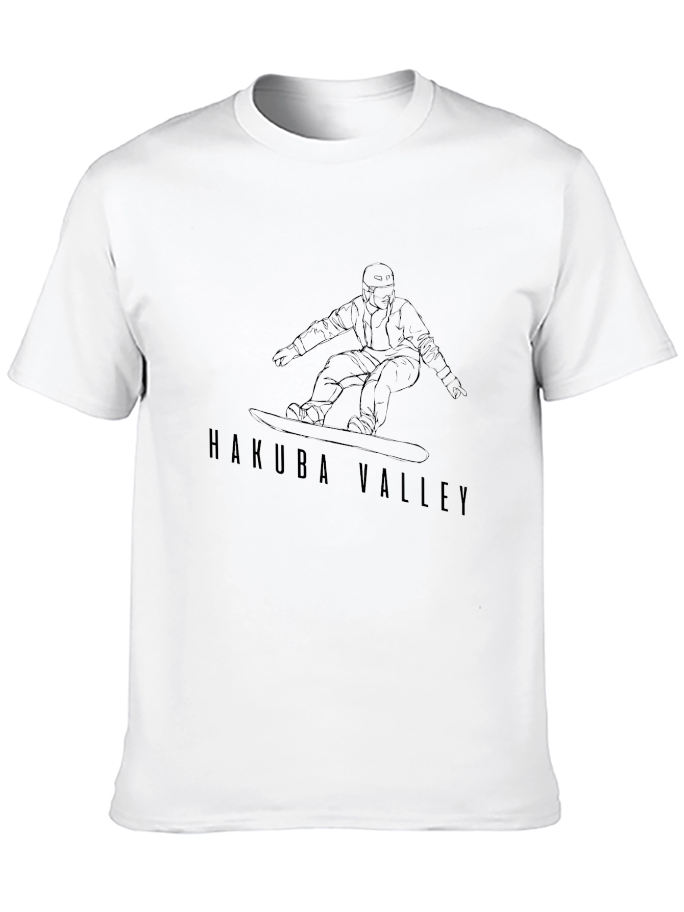 Black Hakuba Valley Snowboarder Tee - Black view 10