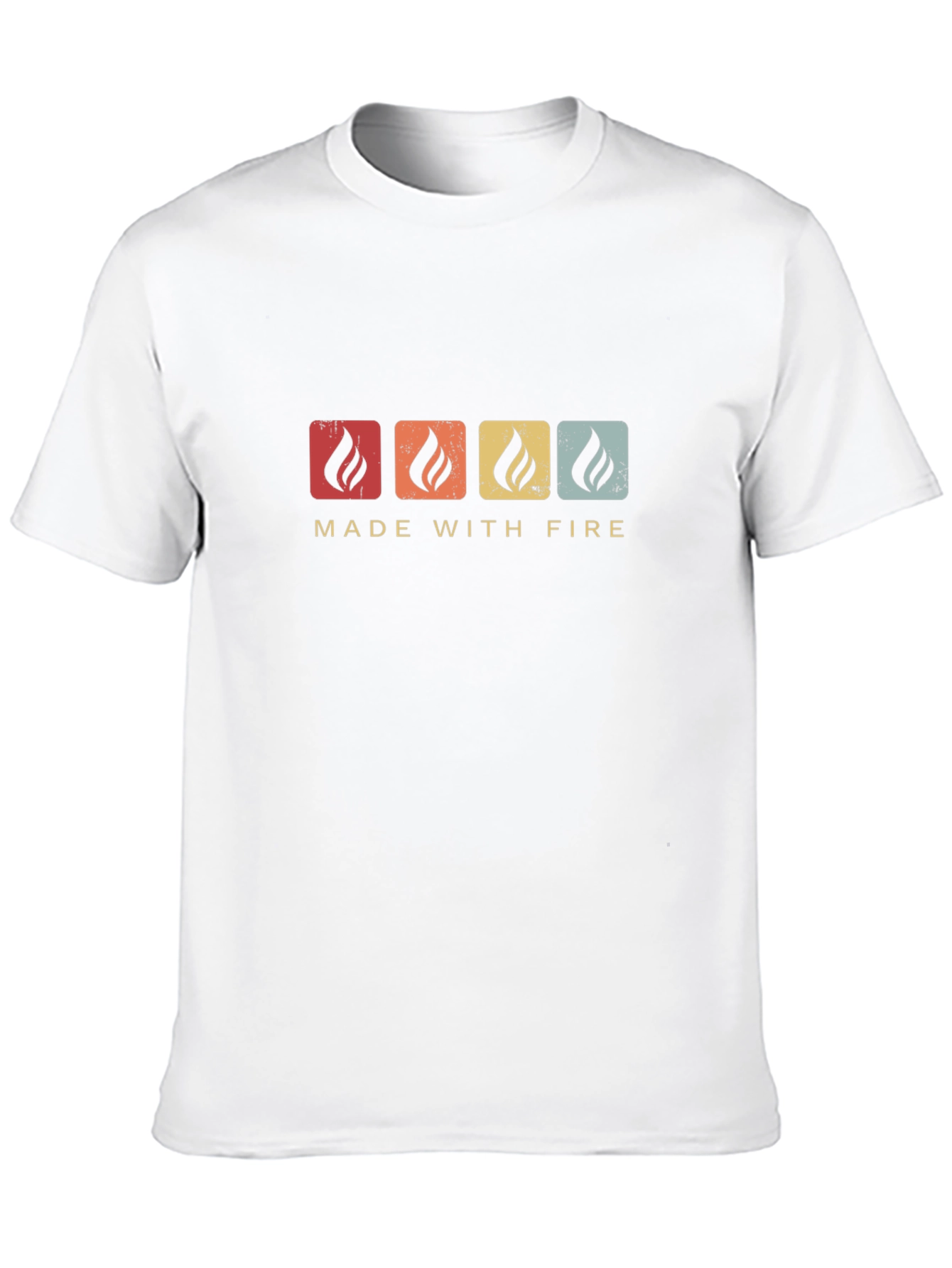 Black Made With Fire Graphic Tee view 10