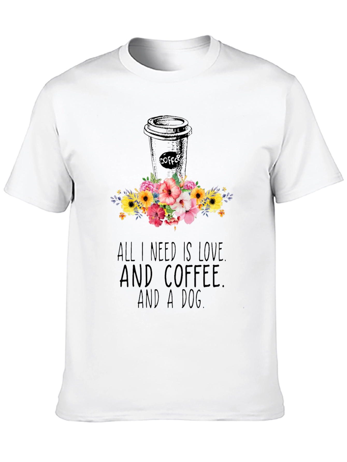 Black Love, Coffee, & Dog T-Shirt view 10
