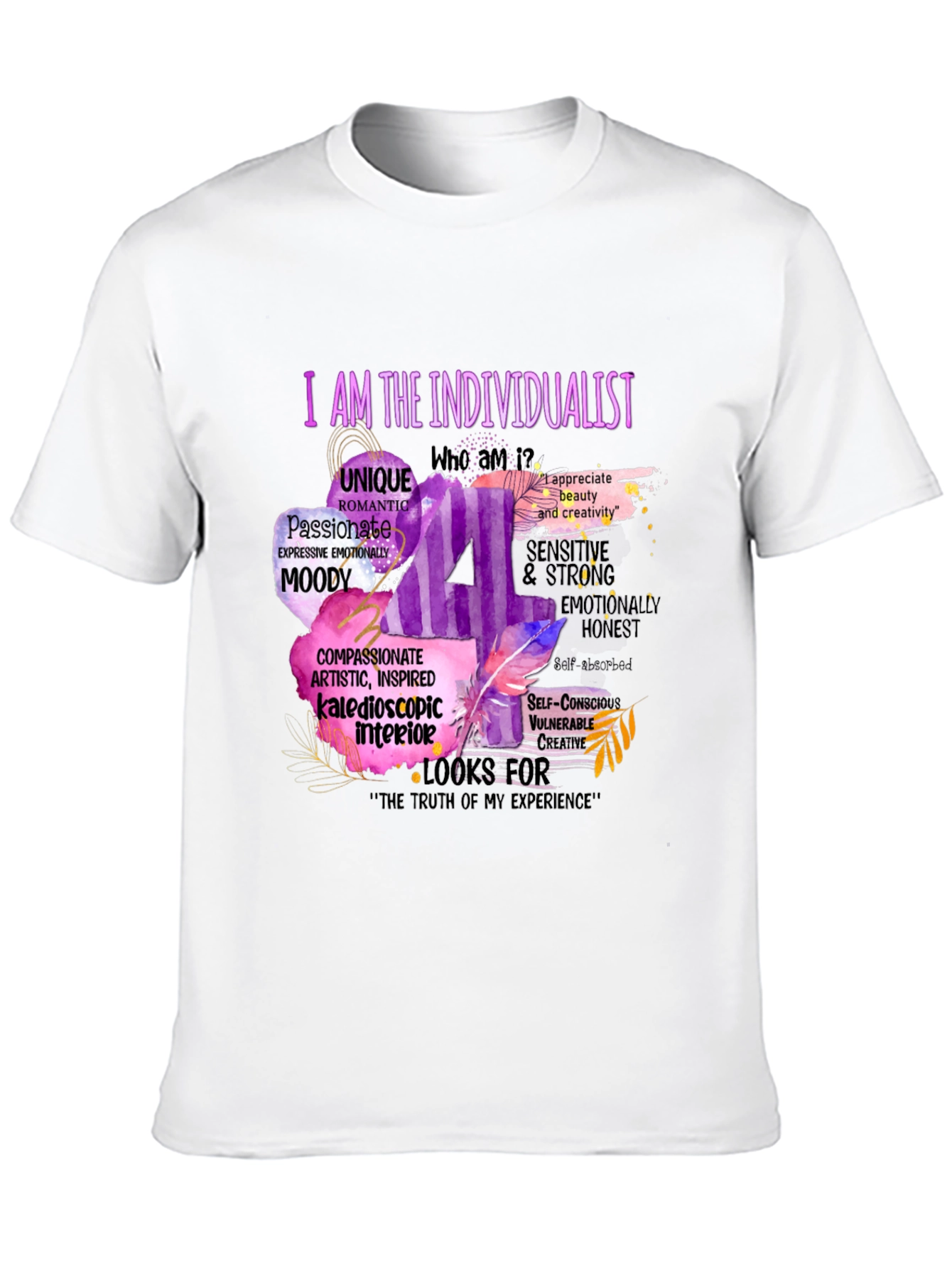 Black Individualist Graphic T-Shirt - Express Yourself! view 10