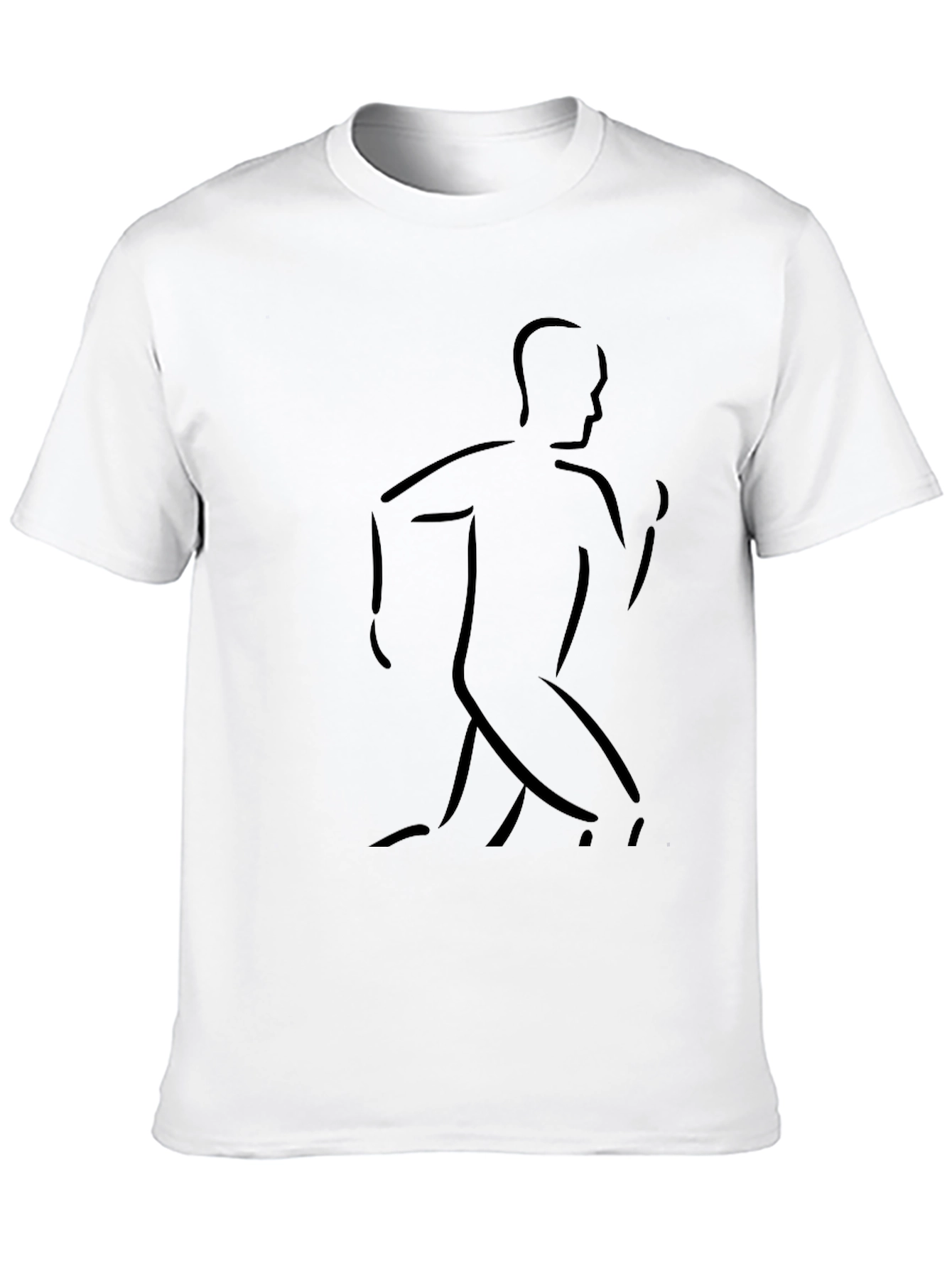 Black Men's Running Silhouette Graphic Tee - Black view 10