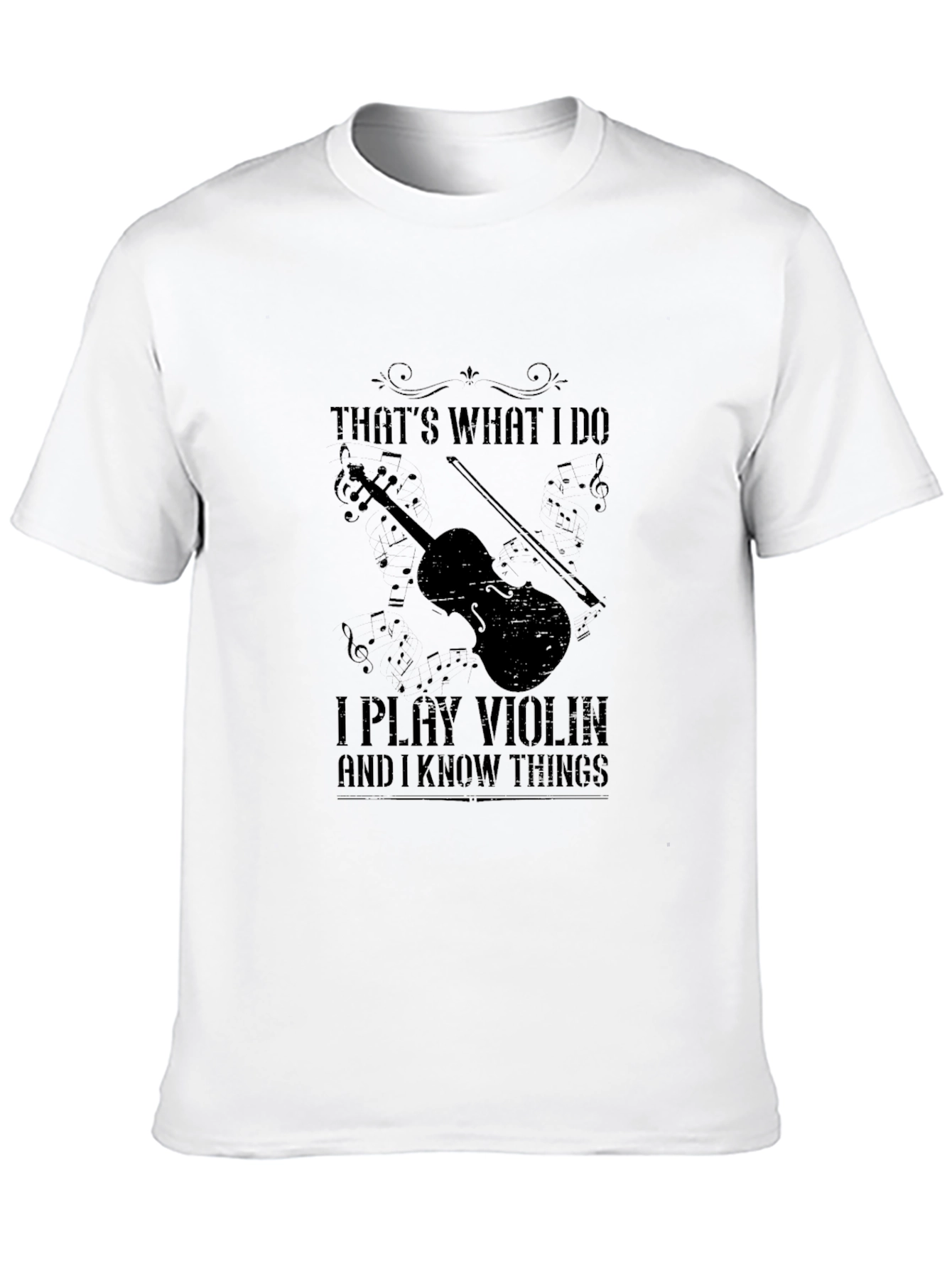 Black I Play Violin and I Know Things T-Shirt view 10