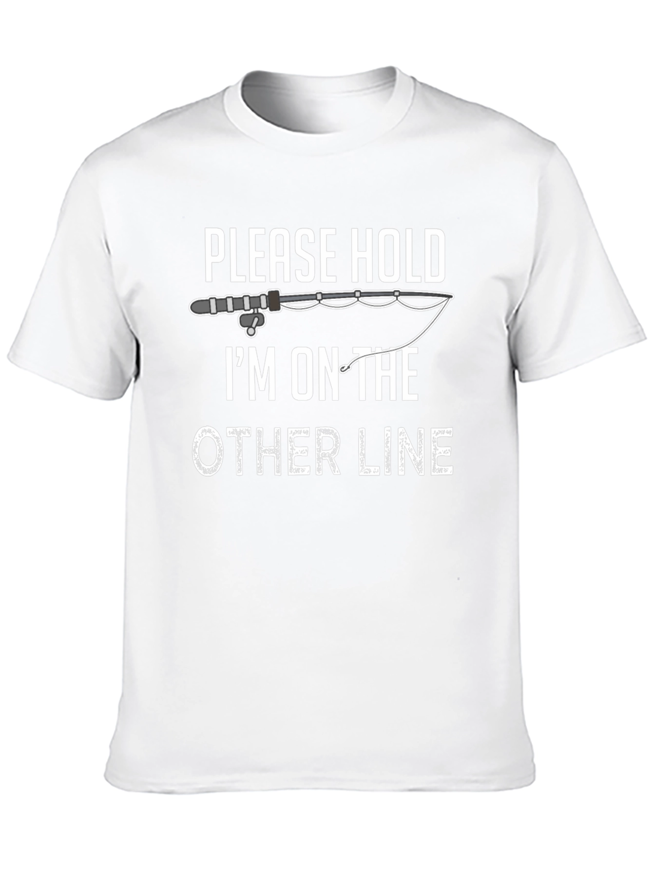 Black Please Hold Fishing T-Shirt view 10