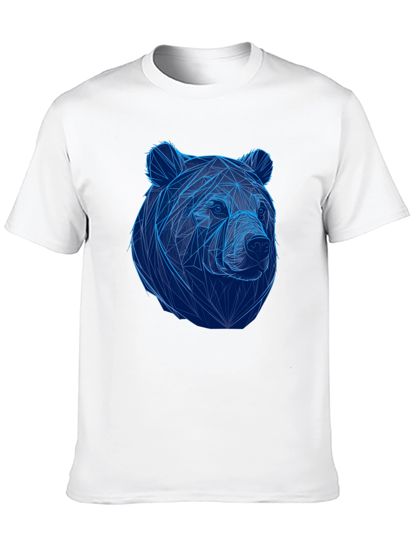 Black Geometric Bear Graphic Tee - Cool Animal Design view 10