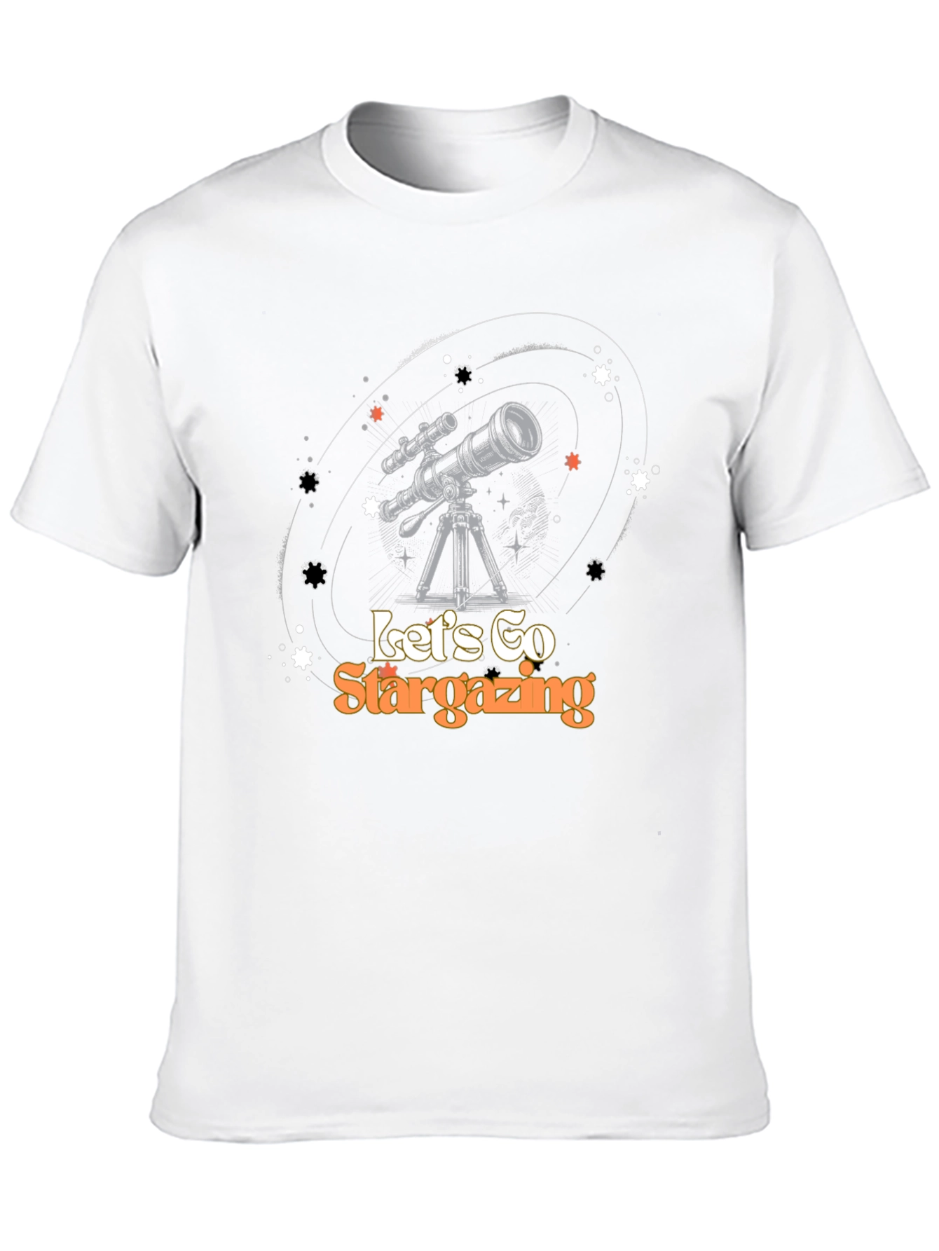 Black Stargazing Graphic Tee - Astronomy Lover Shirt view 10