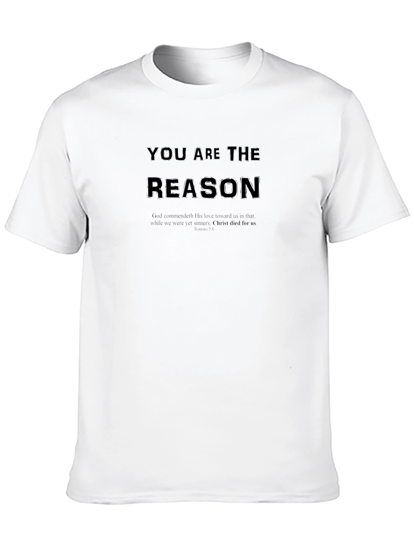 Black You Are The Reason Graphic Tee - Black Cotton Blend view 10