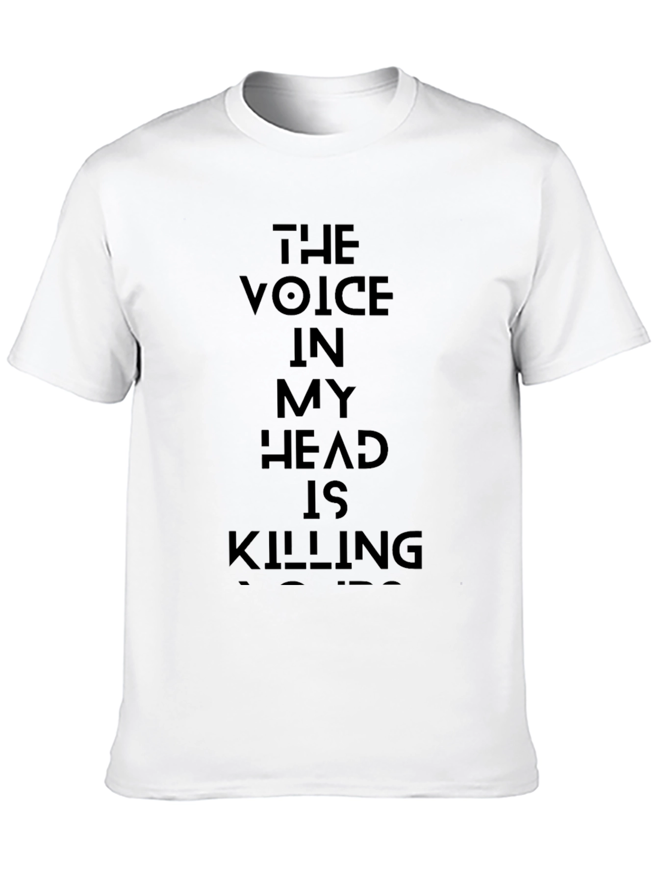 Black The Voice In My Head Graphic Tee - Soft Cotton view 10
