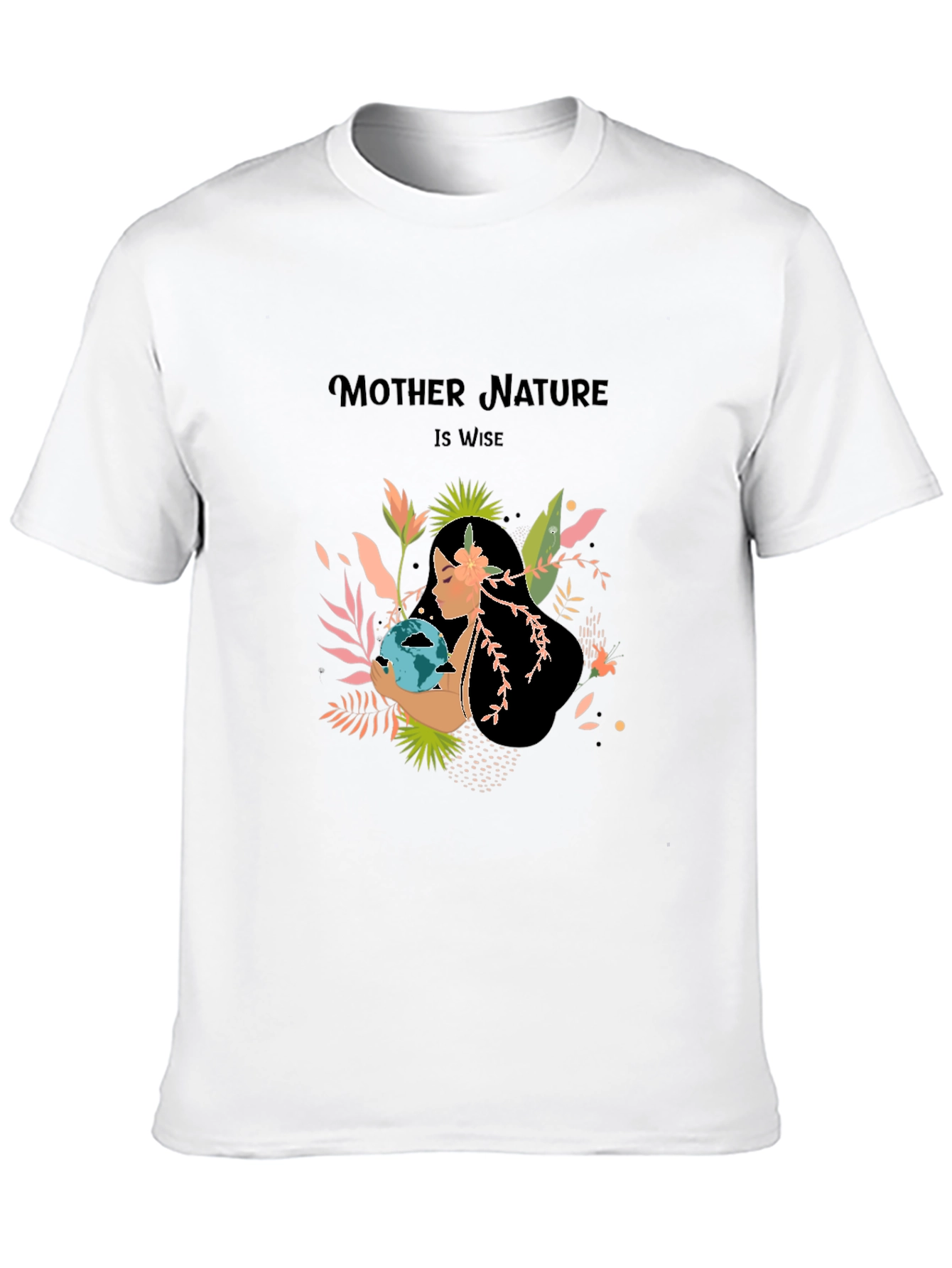 Black Mother Nature T-Shirt - Earth Day Apparel view 10