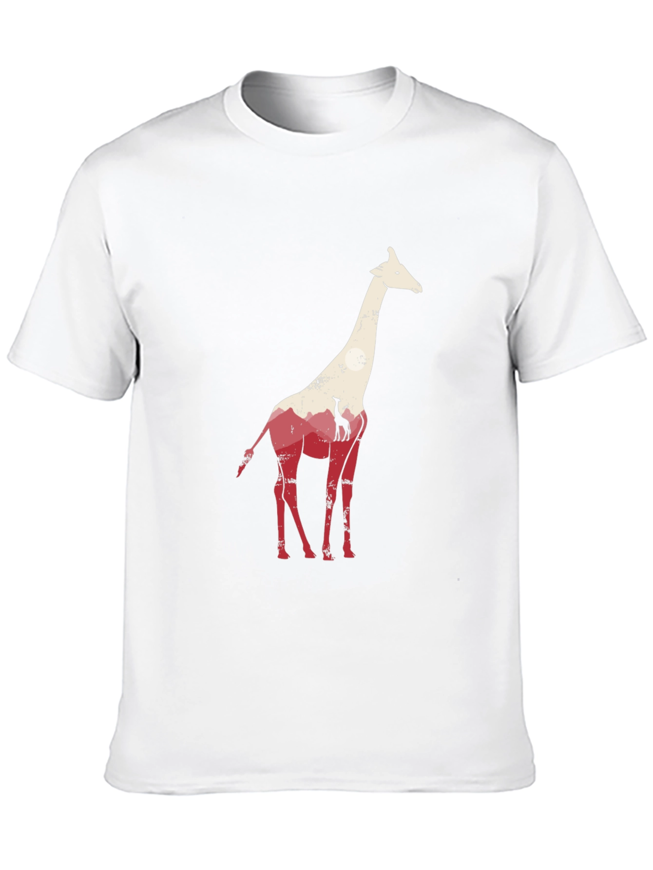 Black Giraffe Graphic Tee - Unique Animal Silhouette T-Shirt view 10