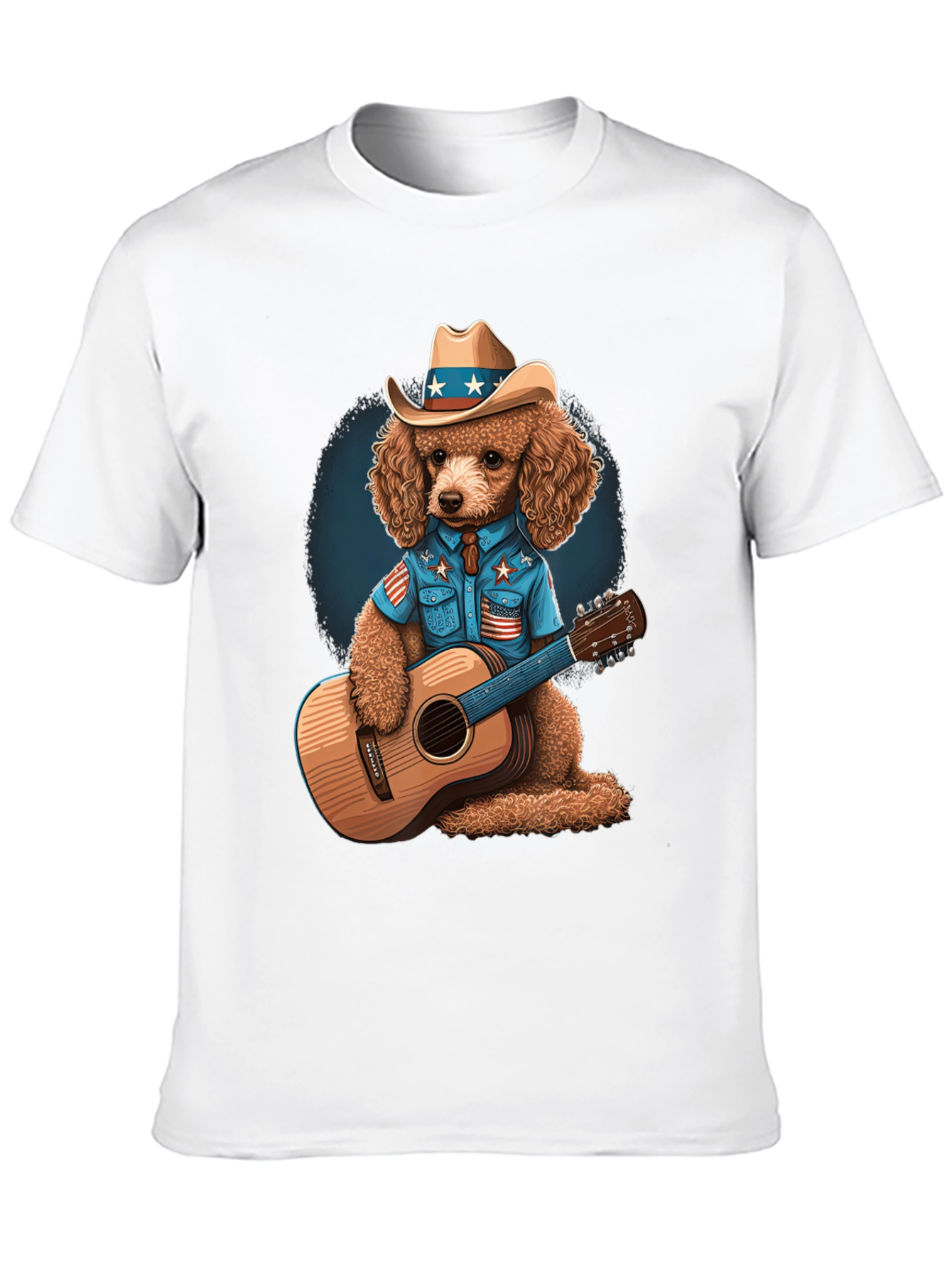 Black Dog Playing Guitar Patriotic T-Shirt view 10