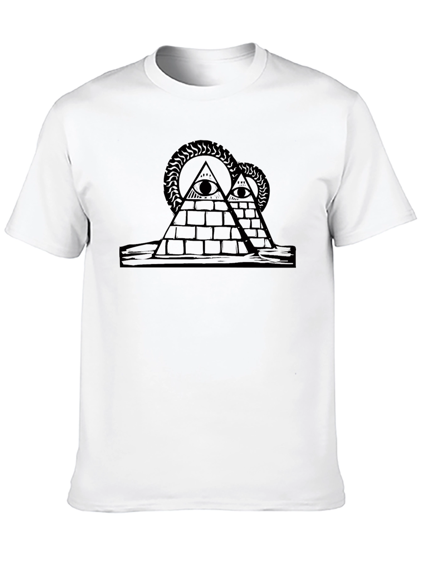Black Illuminati Pyramid T-Shirt - All Seeing Eye Tee view 10