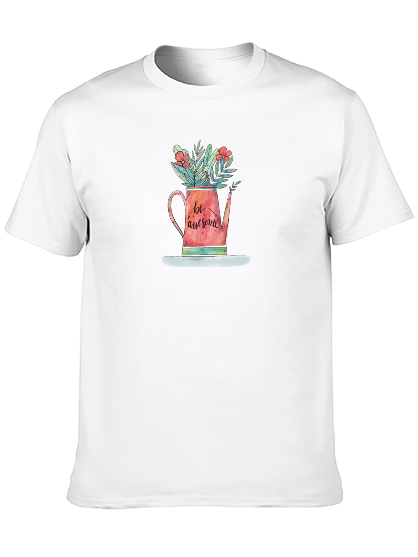 Black Be Awesome Watering Can Graphic Tee view 10