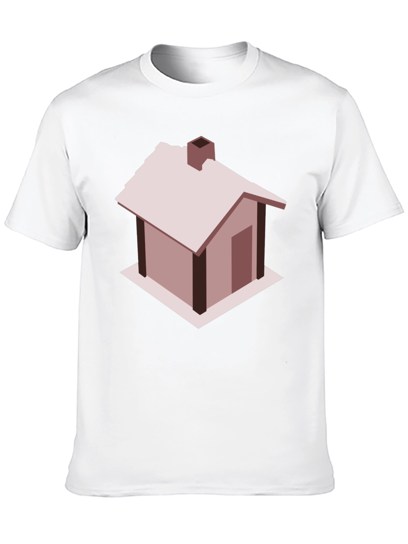 Black Isometric House Graphic Tee - Modern Minimalist Design view 10