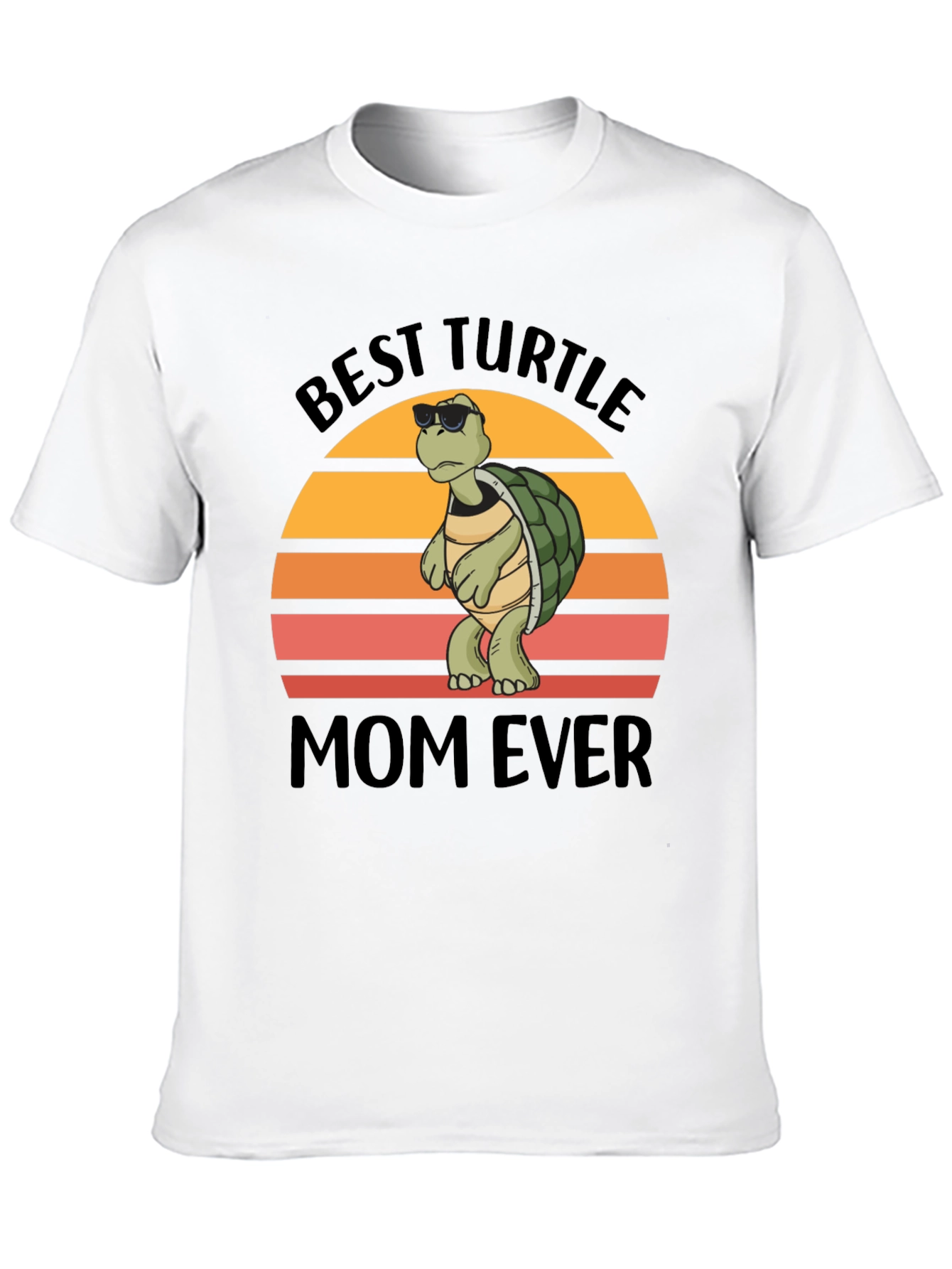 Black Best Turtle Mom Ever T-Shirt view 10