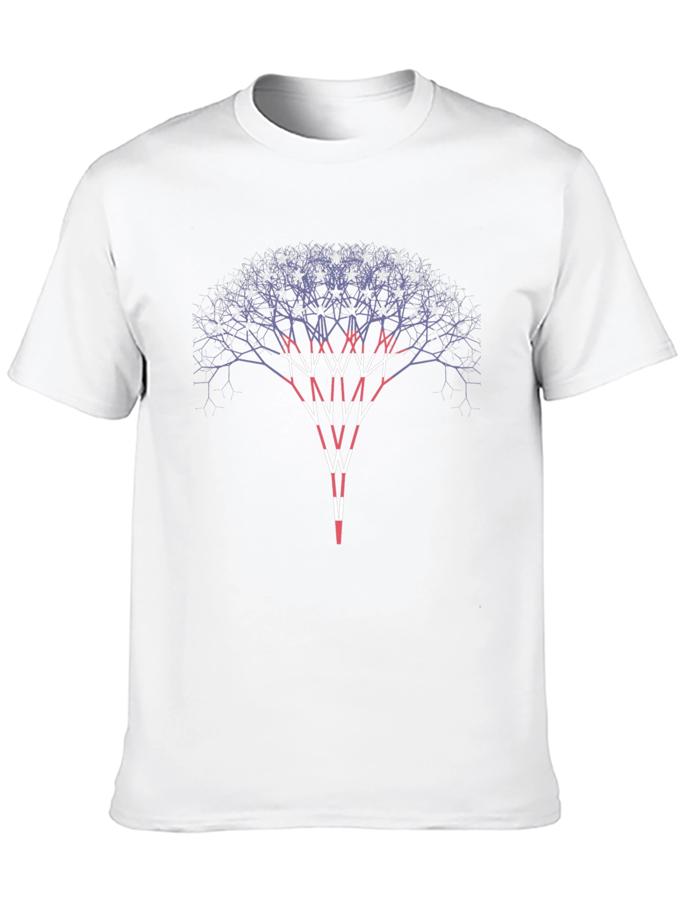 Black Fractal Tree Graphic Tee - Stylish Black T-Shirt view 10