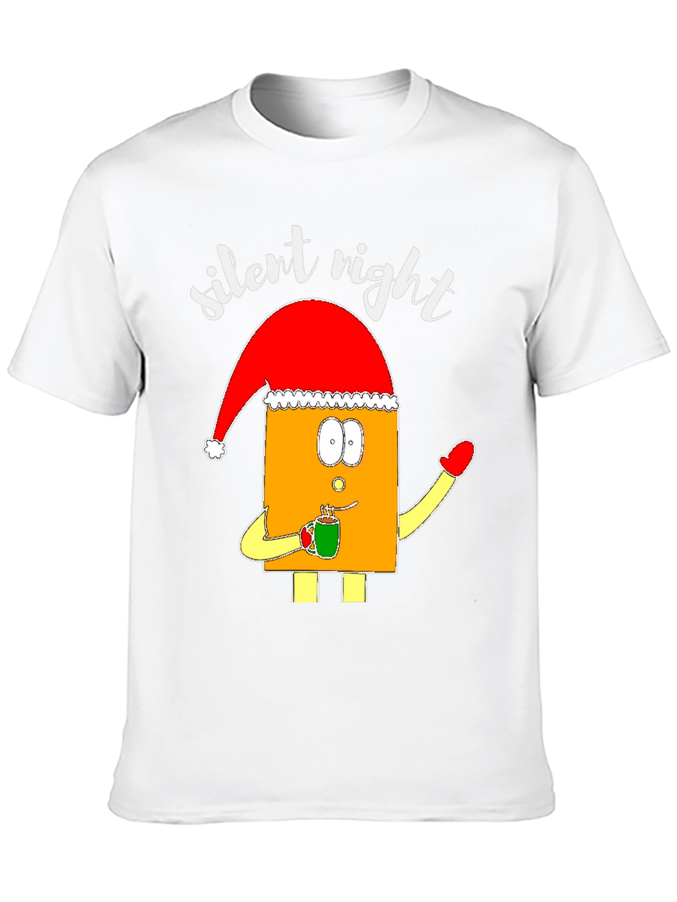 Black Silent Night Christmas Graphic Tee view 10