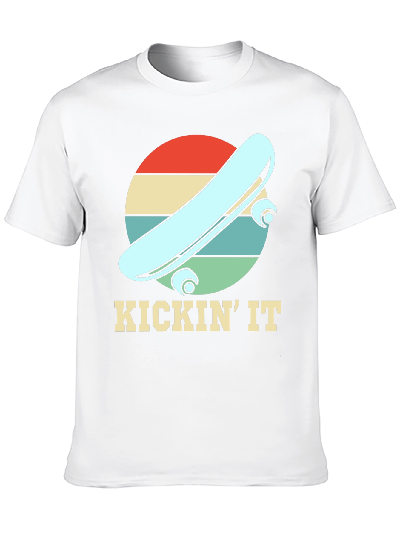 Black KICKIN' IT Skateboard Retro Tee view 10