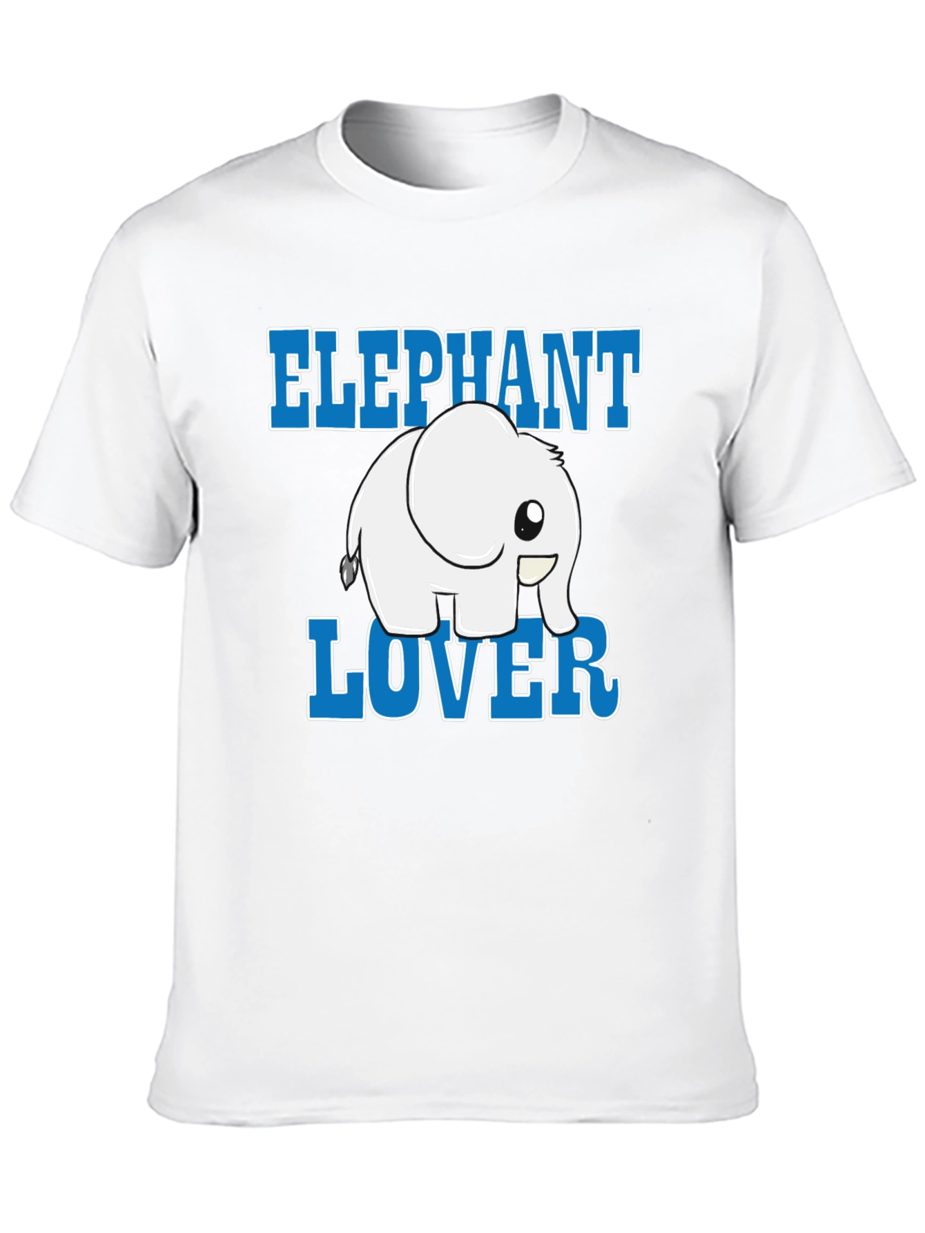 Black Elephant Lover Cartoon Graphic Black T-Shirt view 10