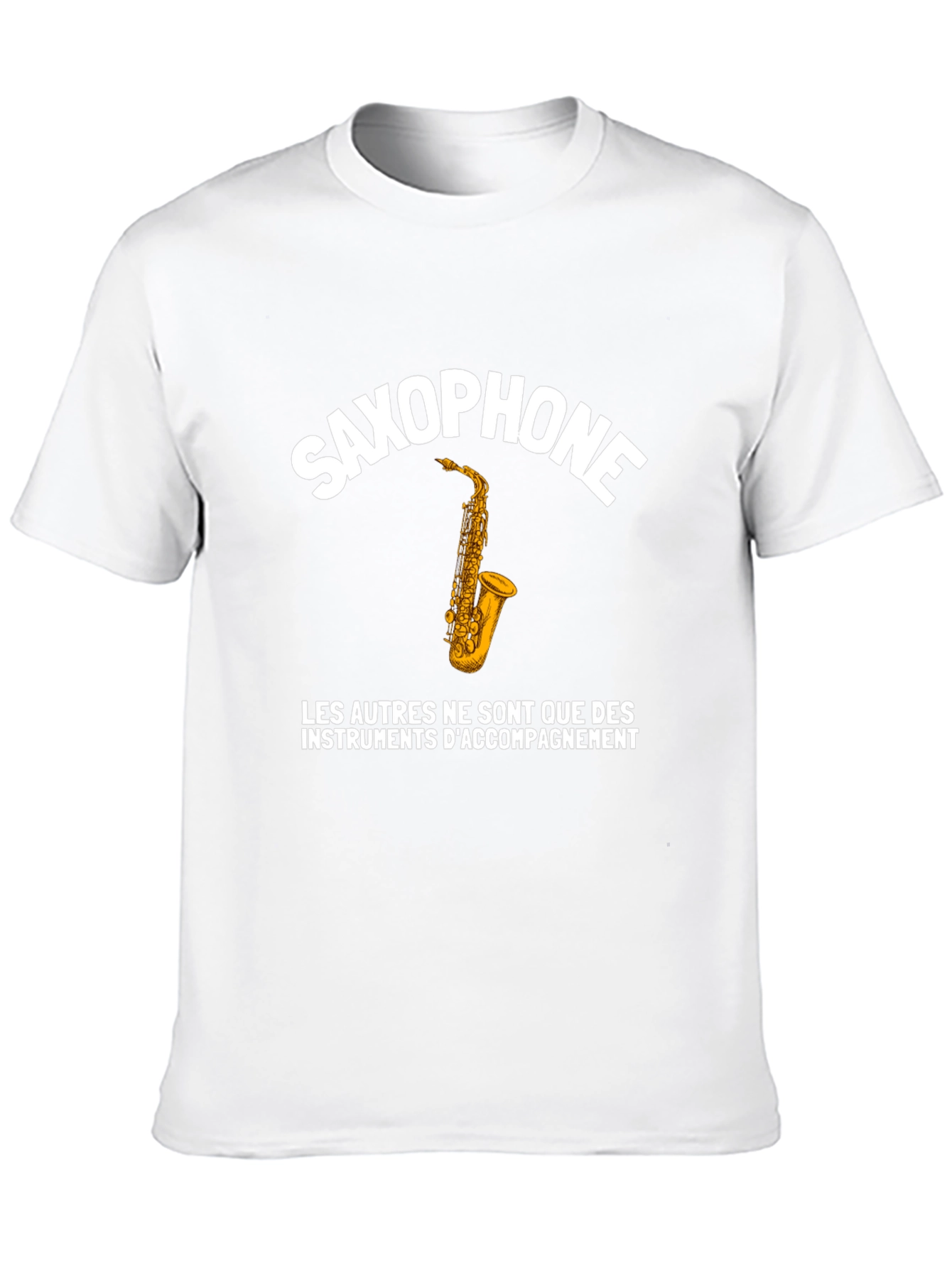 Black Saxophone T-Shirt - Music Lover's Apparel view 10